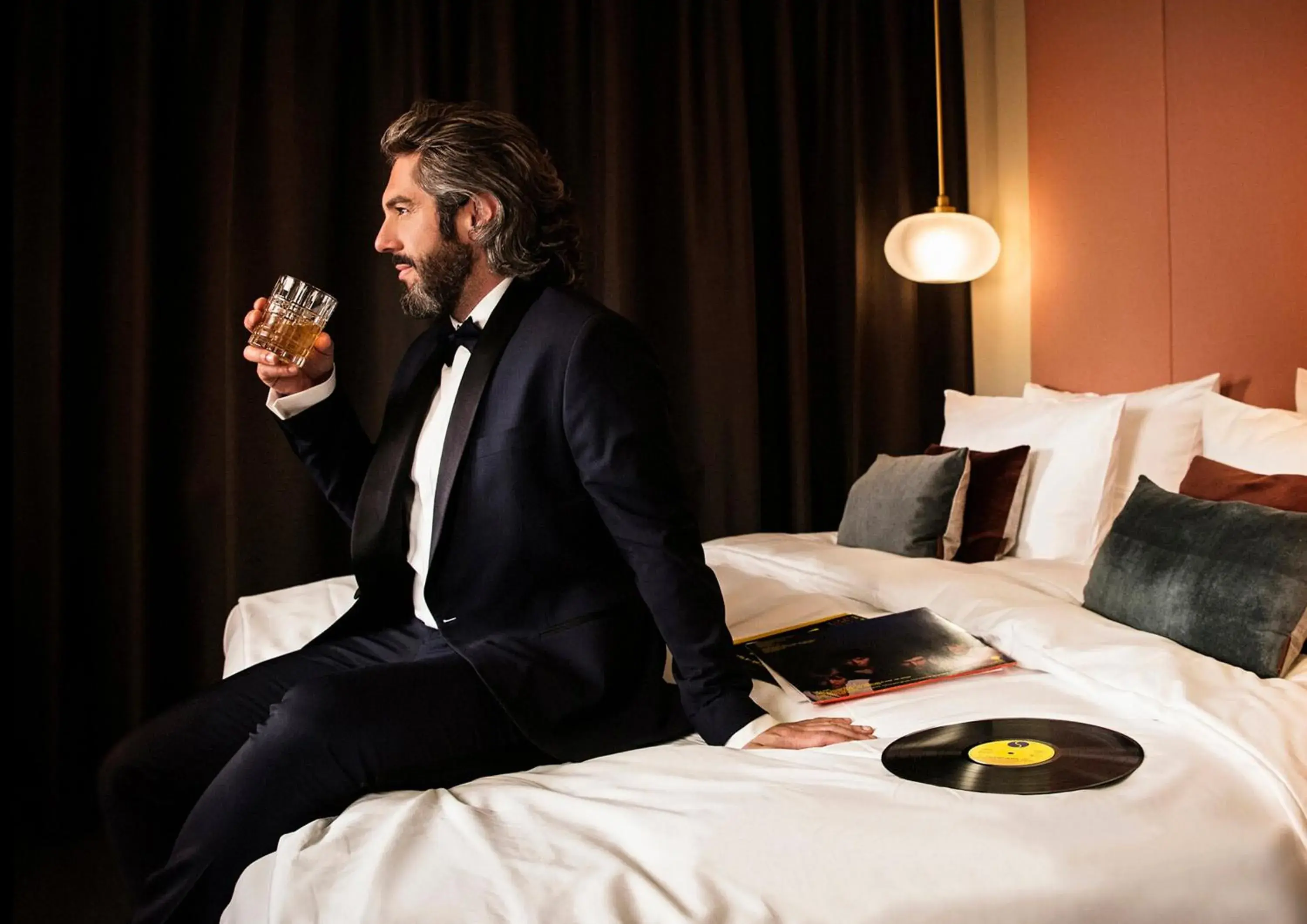 Bed in JAMS Music Hotel Munich Bed in JAMS Music Hotel Munich