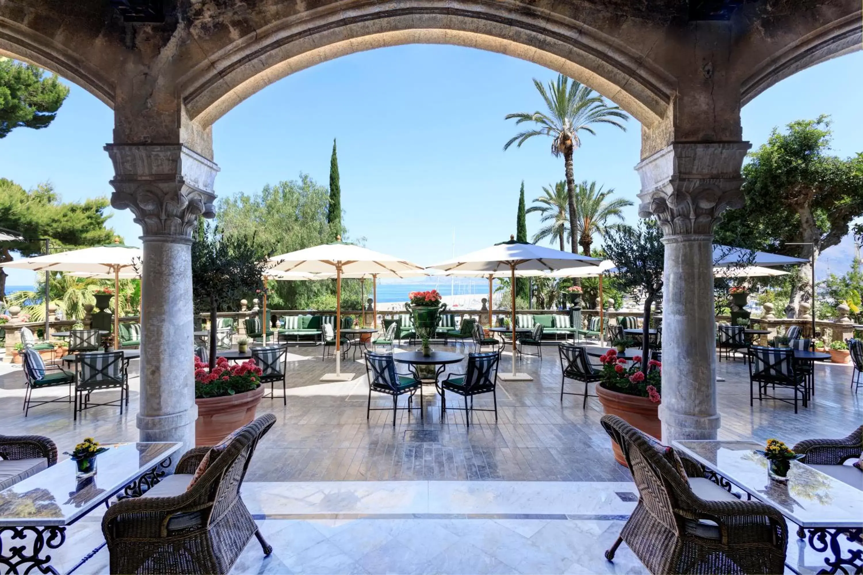 Patio in Rocco Forte Villa Igiea