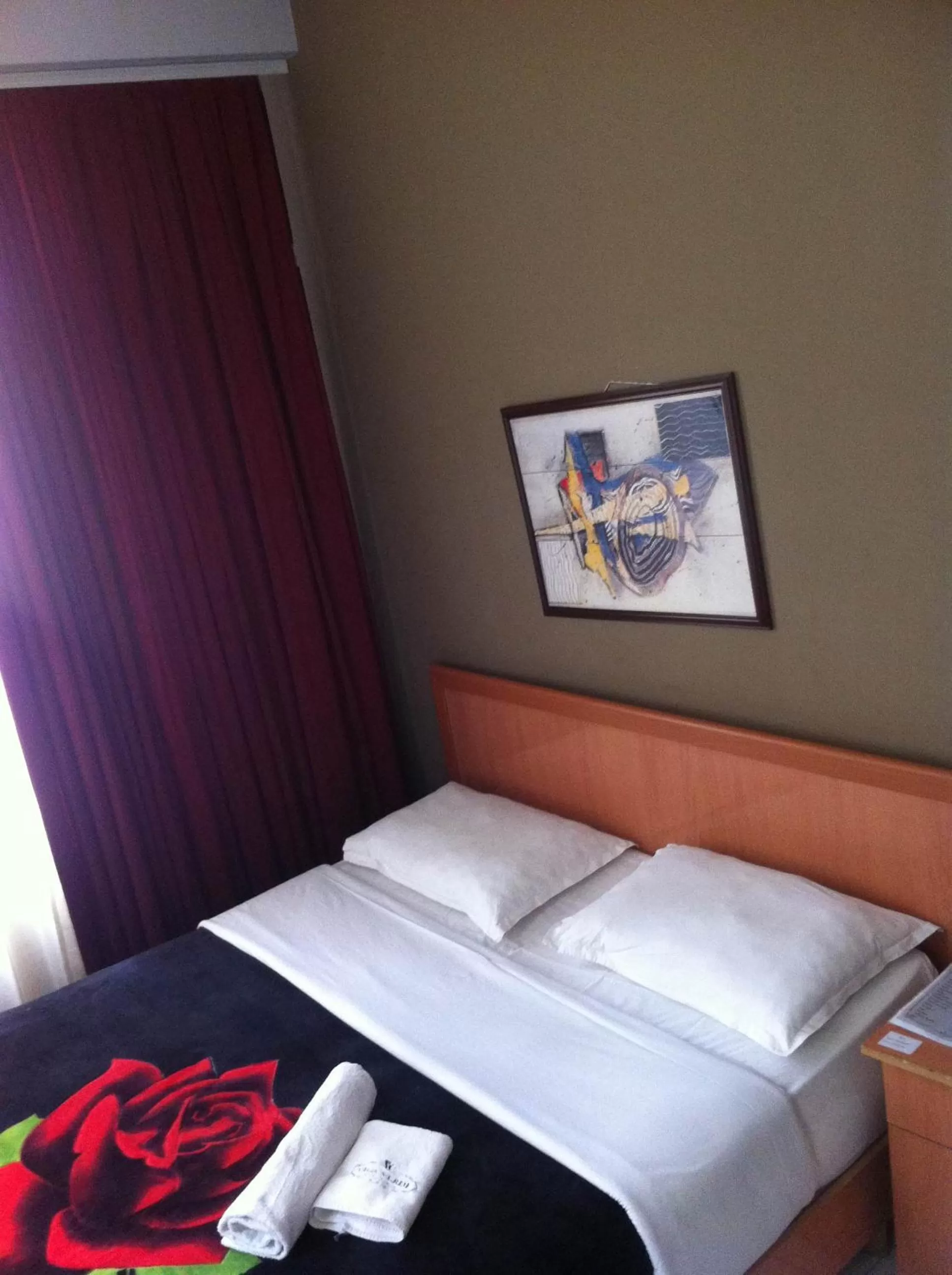 Balcony/Terrace, Bed in Hotel Central