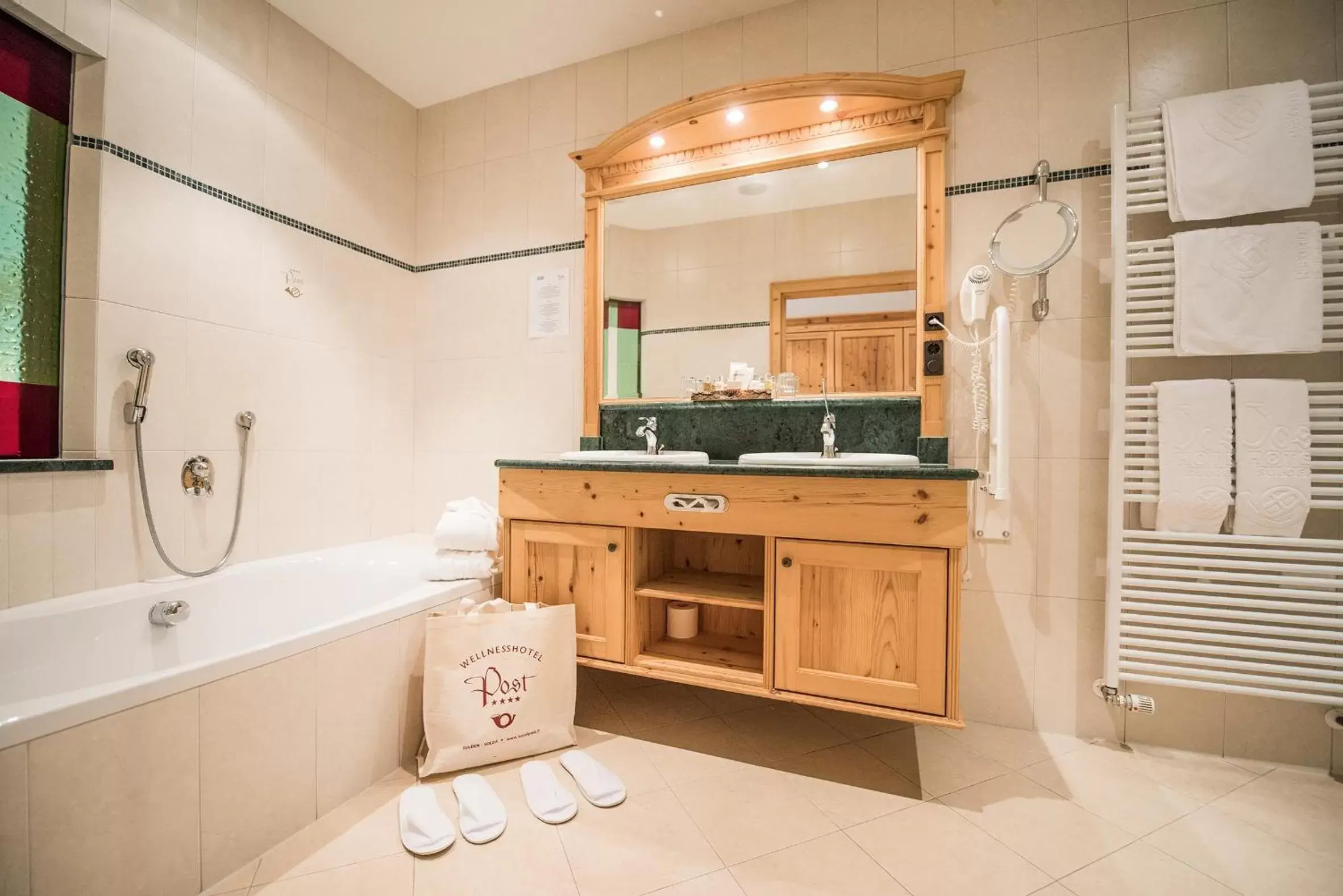 Bathroom in Wellness Hotel Post