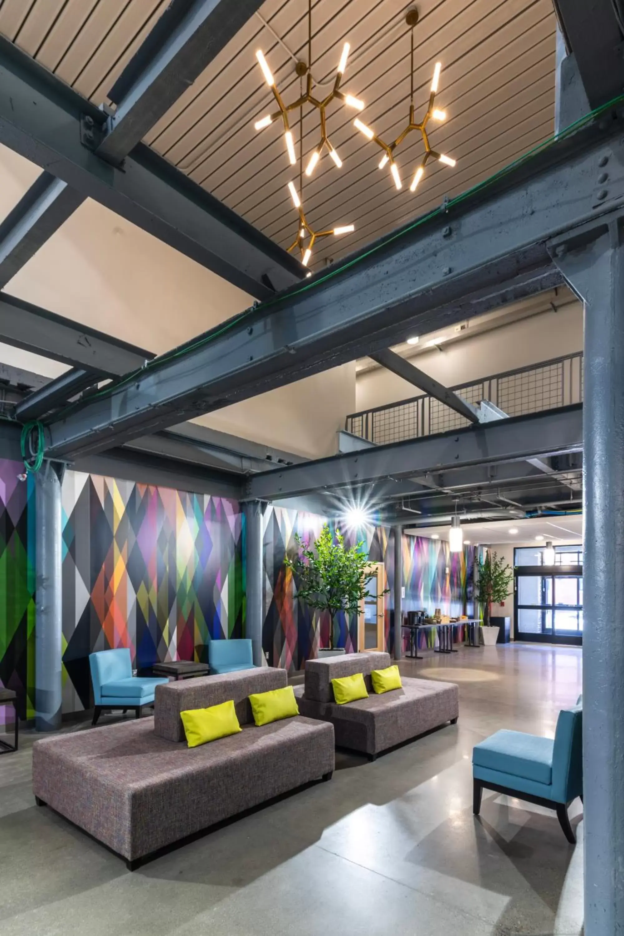 Seating area in The Warehouse Hotel at Champion Mill