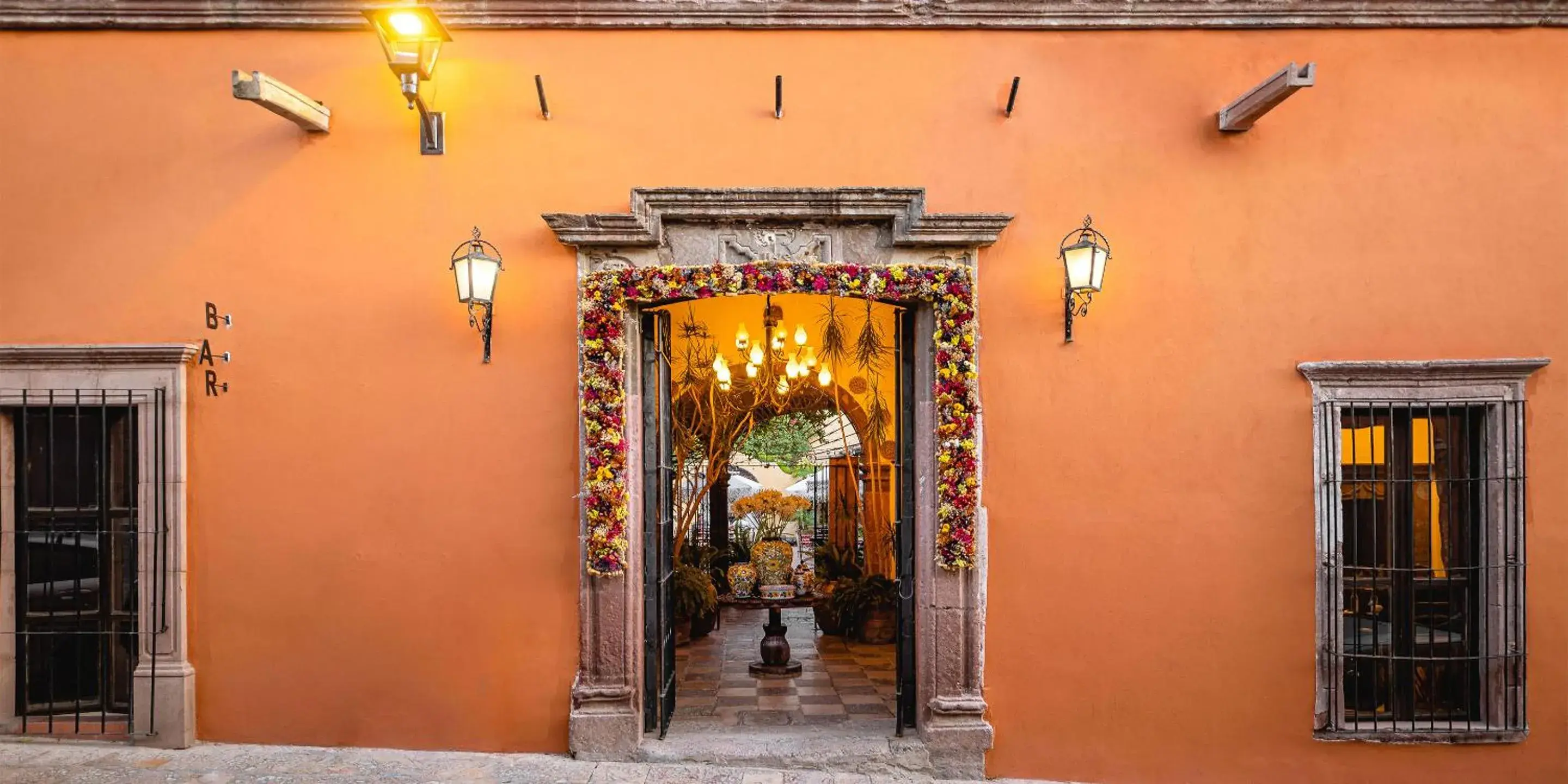 Facade/entrance in Hacienda El Santuario San Miguel de Allende