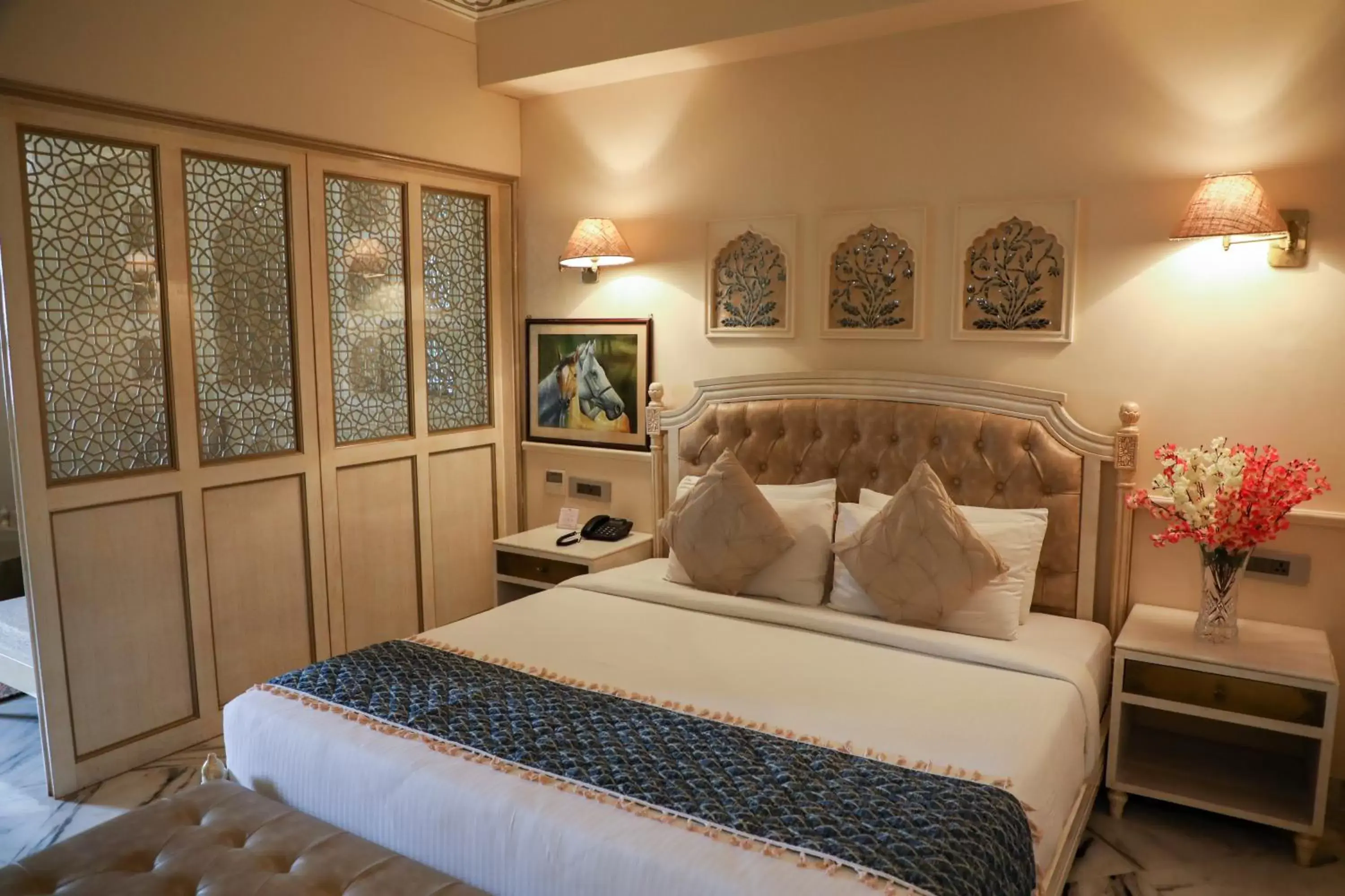 Bedroom, Bed in Laxmi Palace Heritage Boutique Hotel