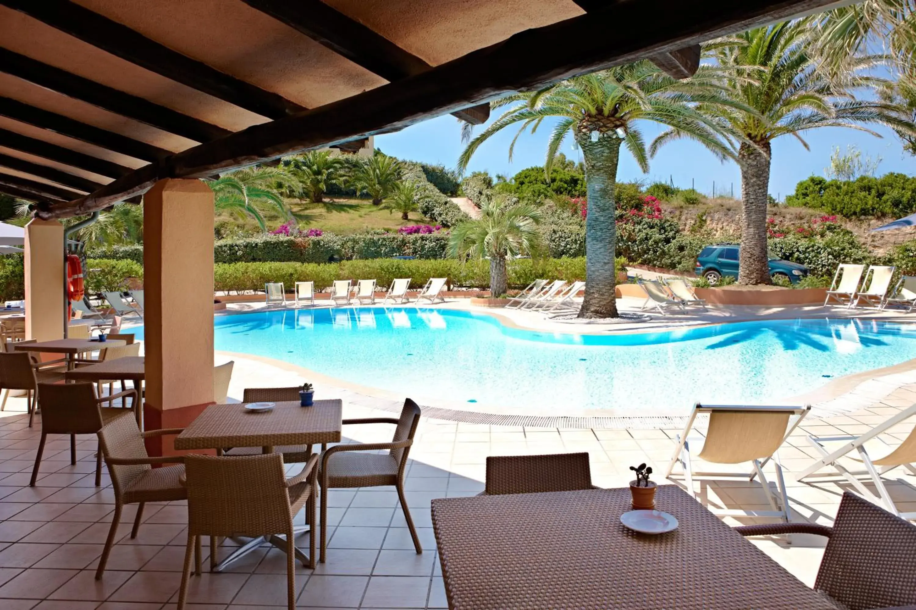 Patio, Swimming Pool in Hotel Corallaro