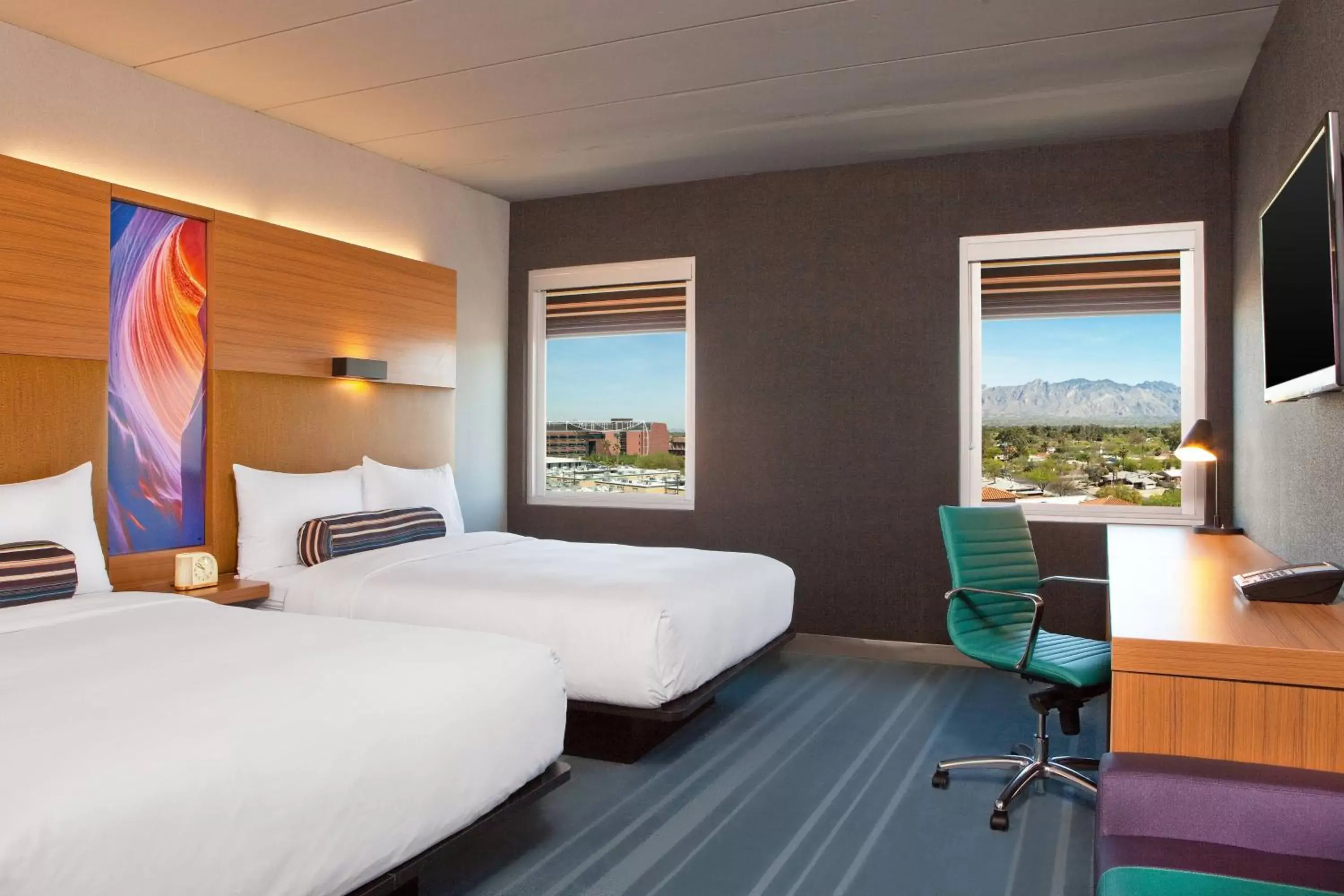 Queen Room with Two Queen Beds - Hearing Accessible in Aloft Tucson University