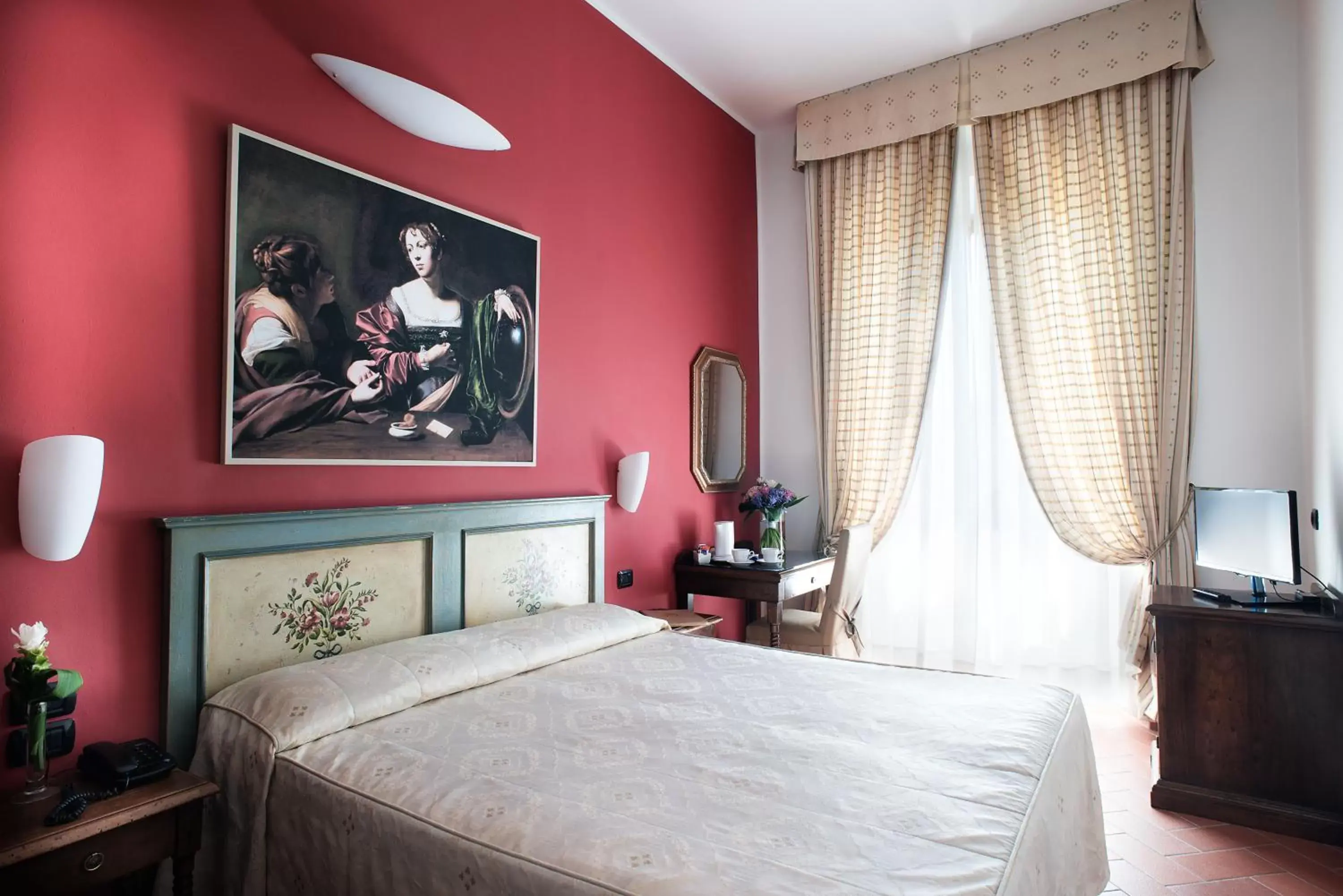 Bed in Hotel Caravaggio