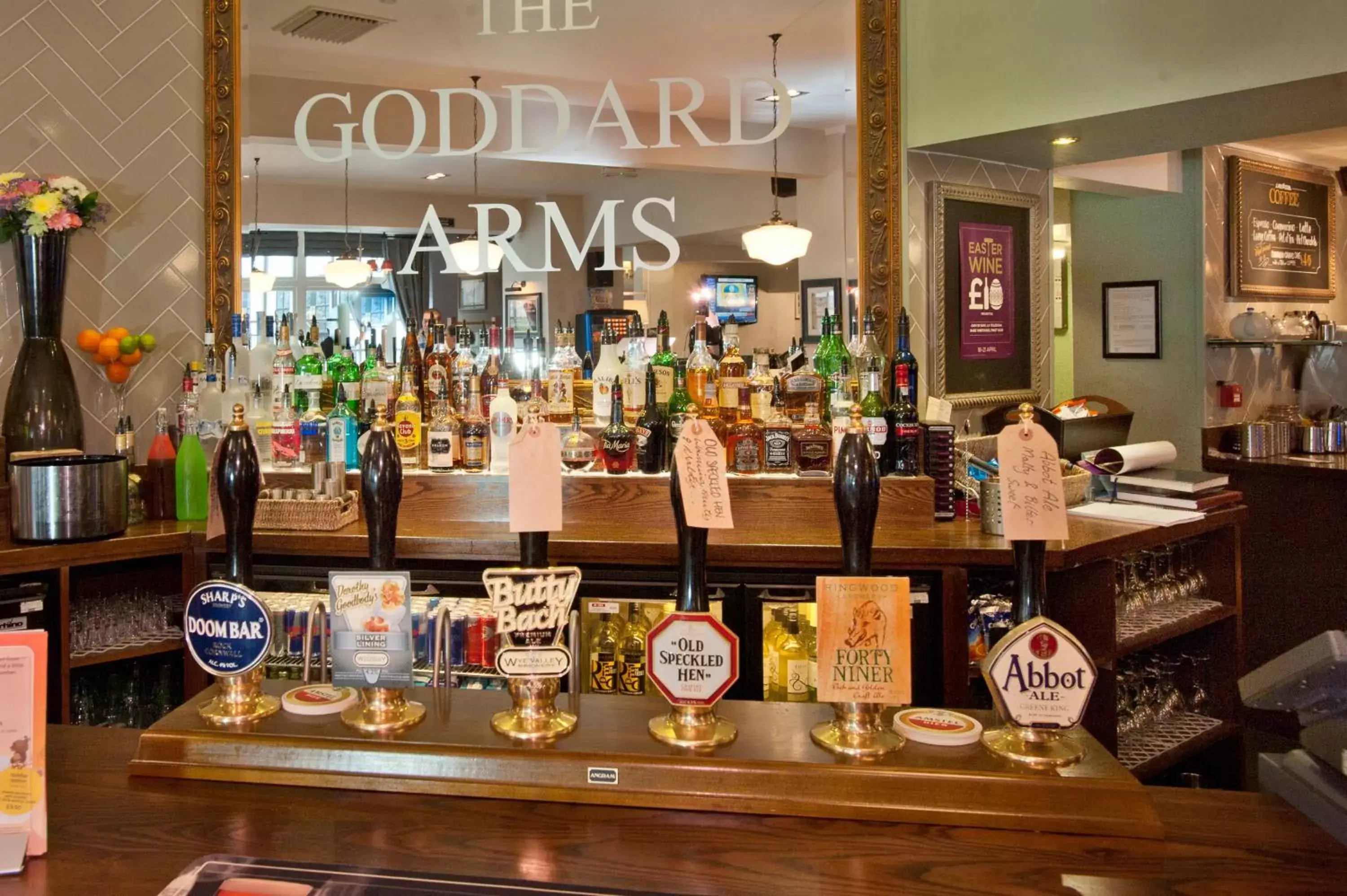 Alcoholic drinks in The Goddard Arms