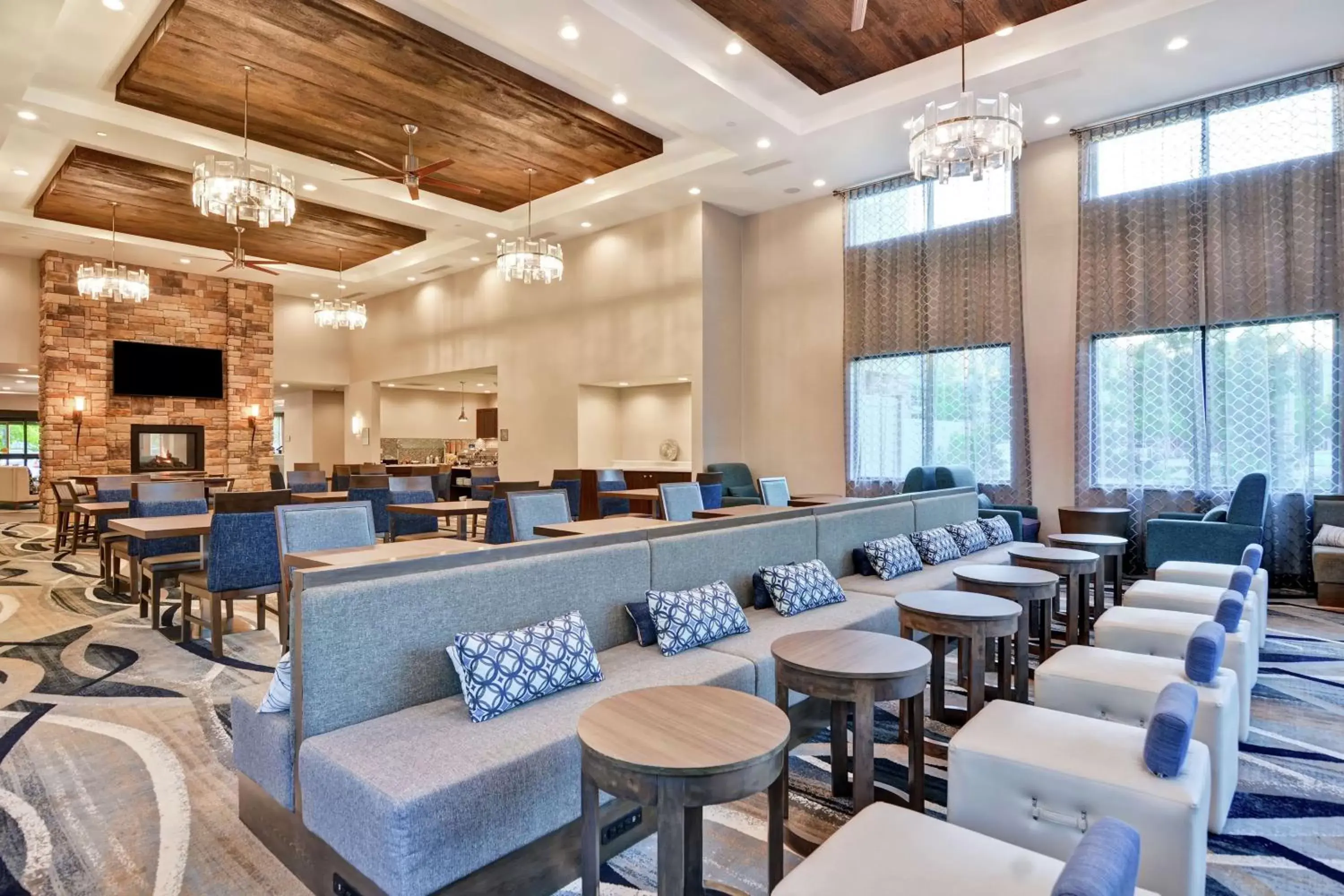 Lobby or reception, Restaurant/Places to Eat in Homewood Suites By Hilton Poughkeepsie