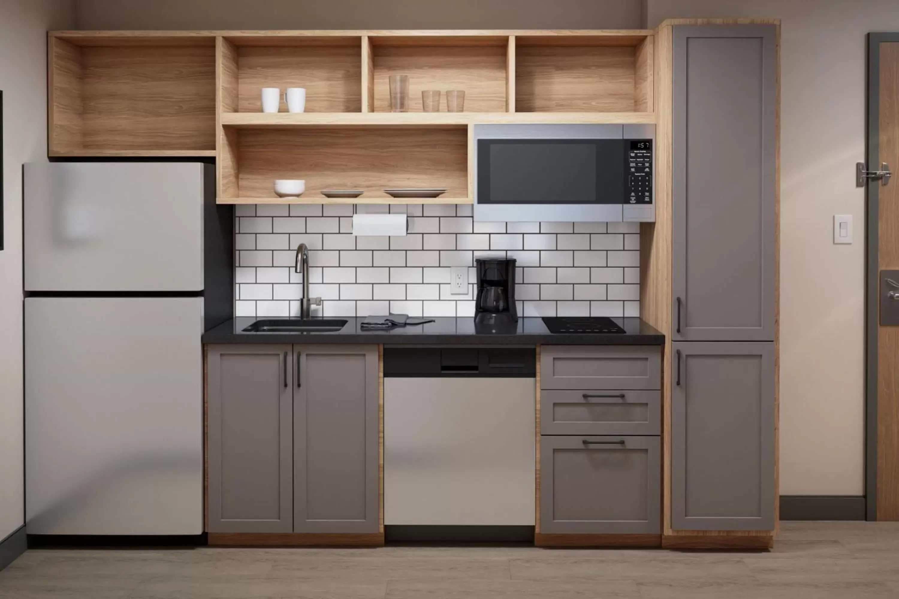 Photo of the whole room, Kitchen/Kitchenette in Candlewood Suites - San Antonio - Schertz, an IHG Hotel