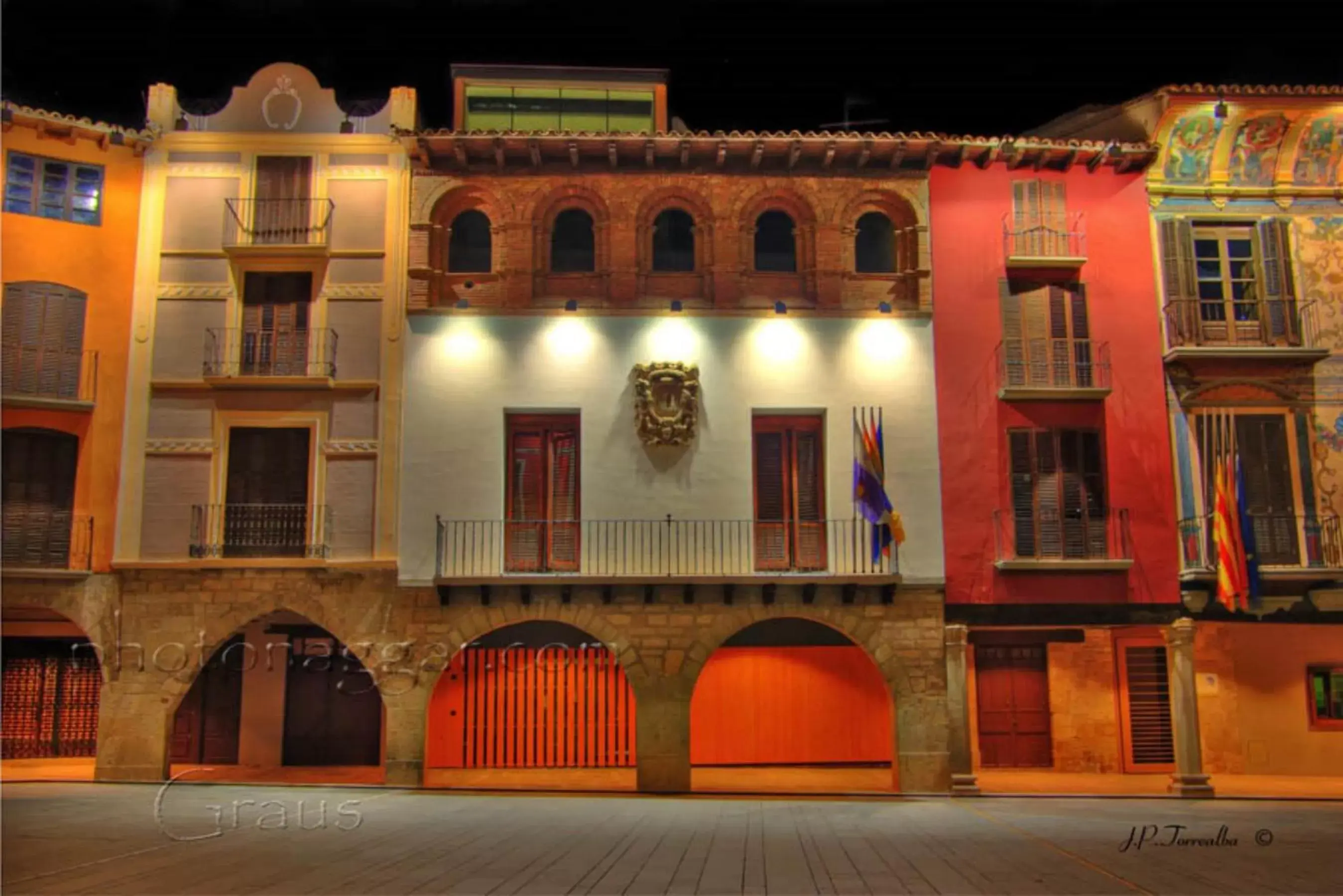 Night, Property Building in Hotel Boutique Bodegas De Arnes - Adults Only