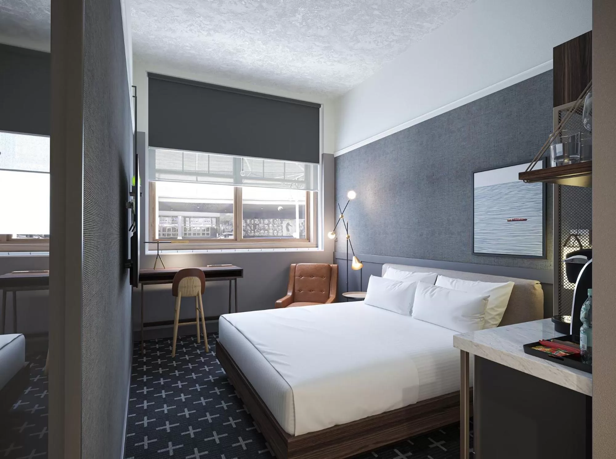 Bedroom, Bed in The Slate Hotel Denver Downtown, Tapestry by Hilton