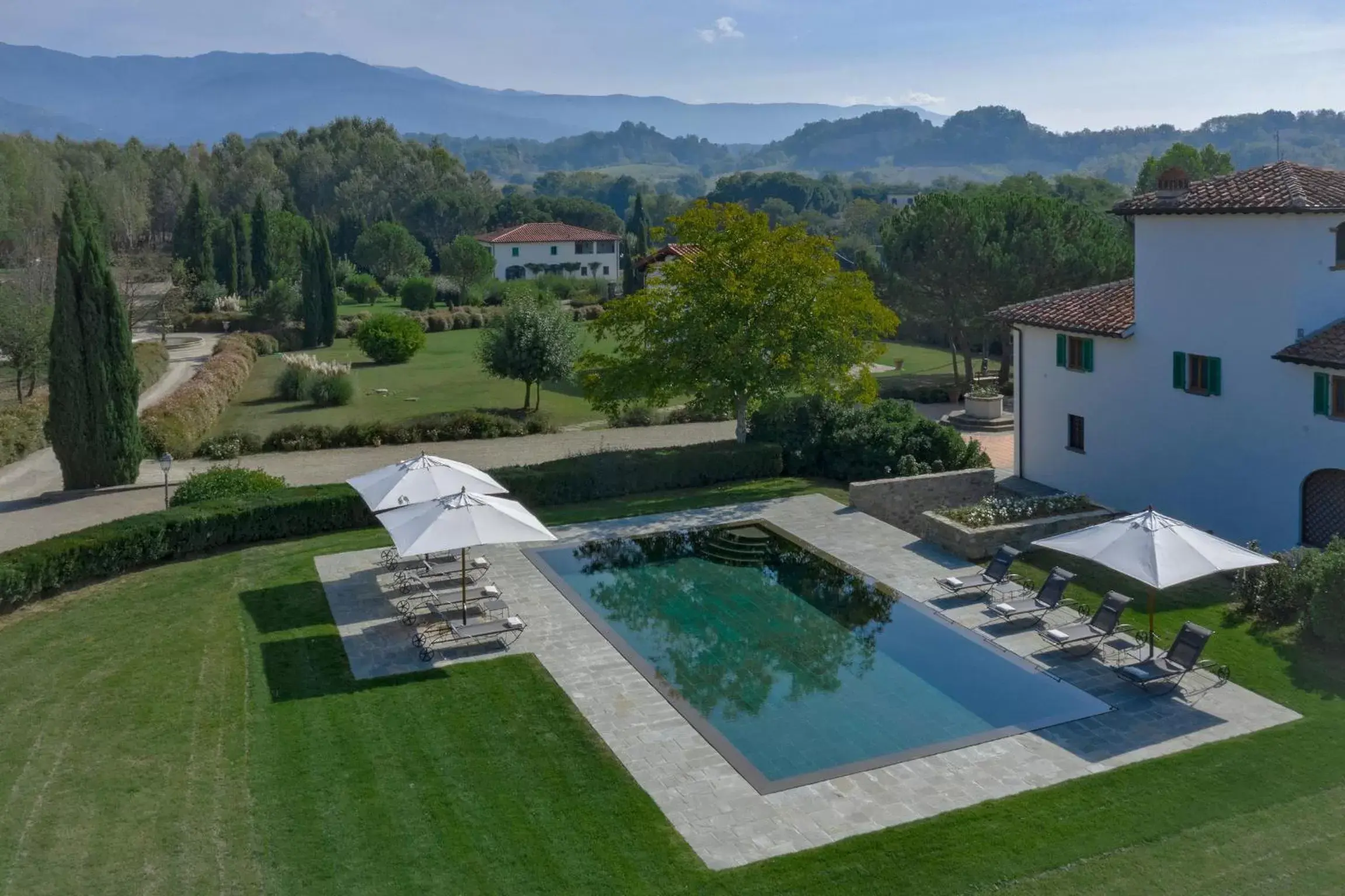 Bird's eye view, Pool View in VIESCA Suites & Villas Il Borro Toscana