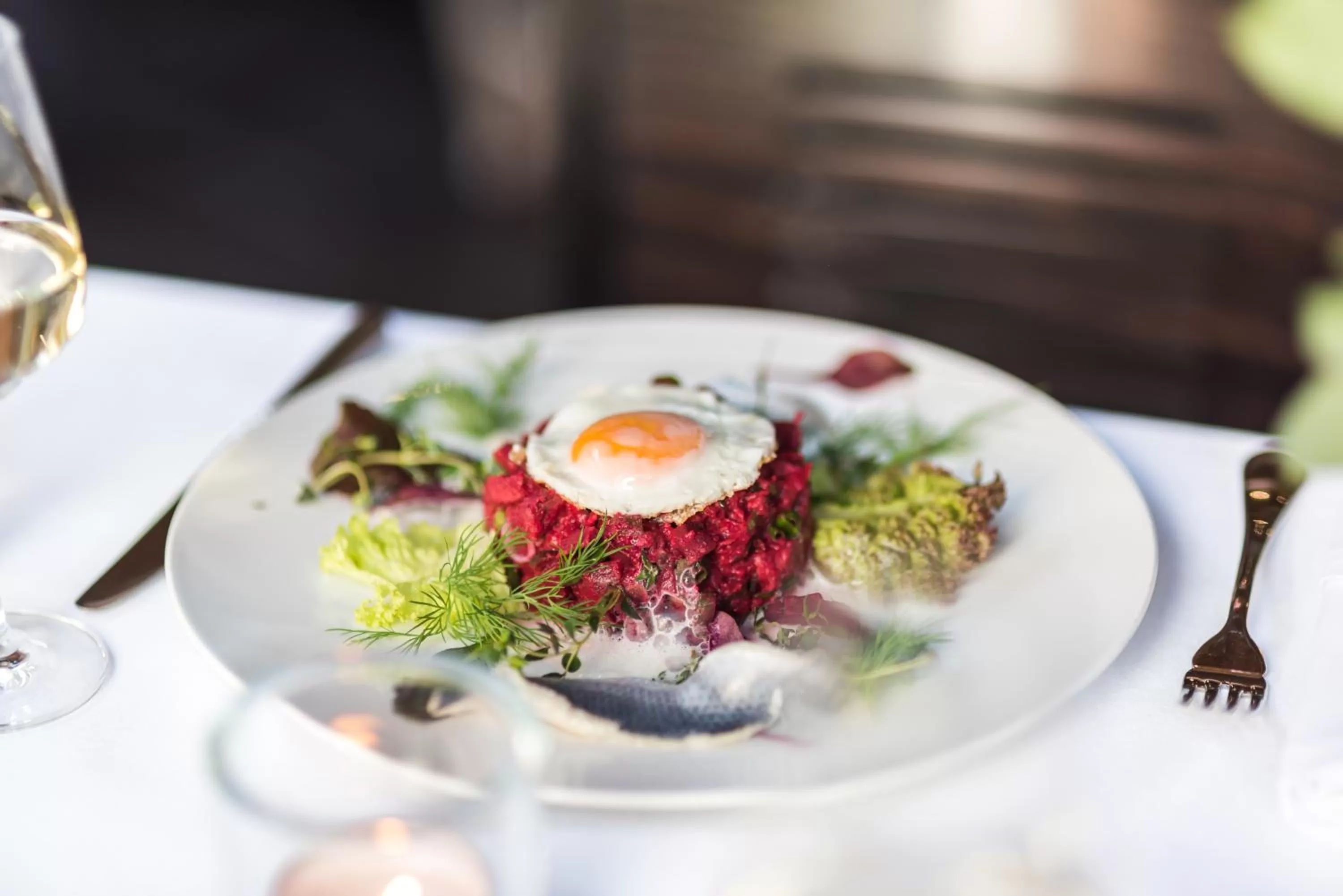 Food and drinks in Romantik Hotel Scheelehof Stralsund