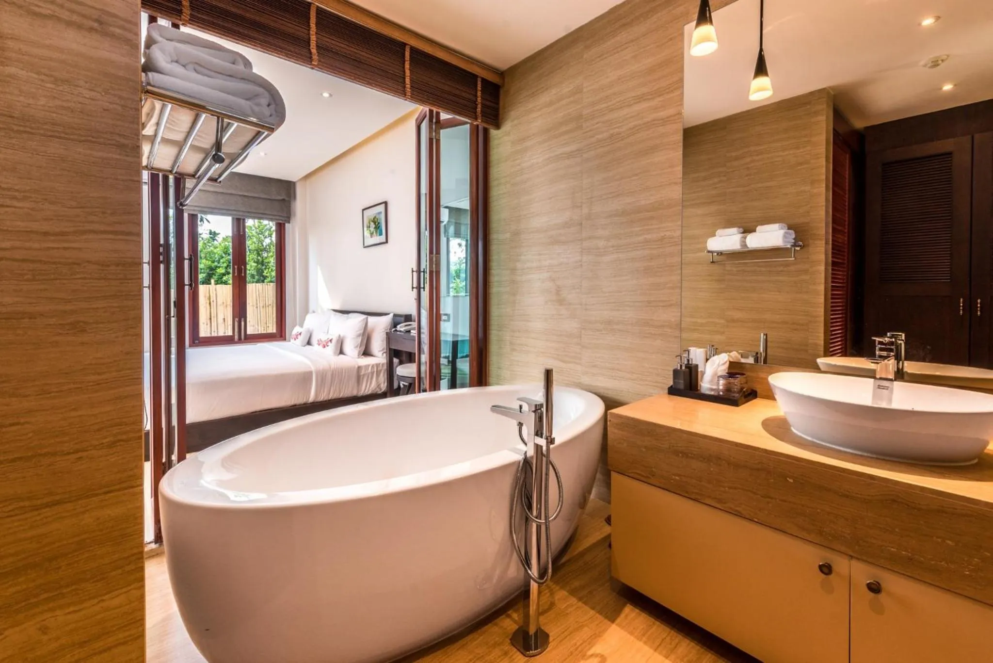 Bed in Triple Tree Beach Resort