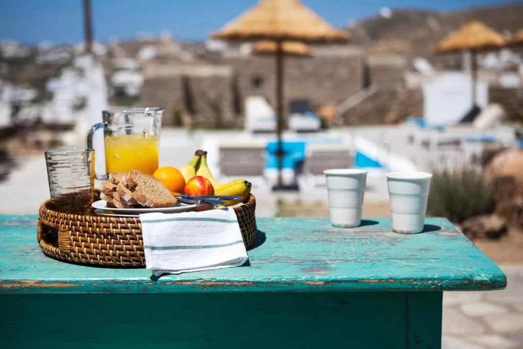 Food in Amperian Mykonos Suites & Villas