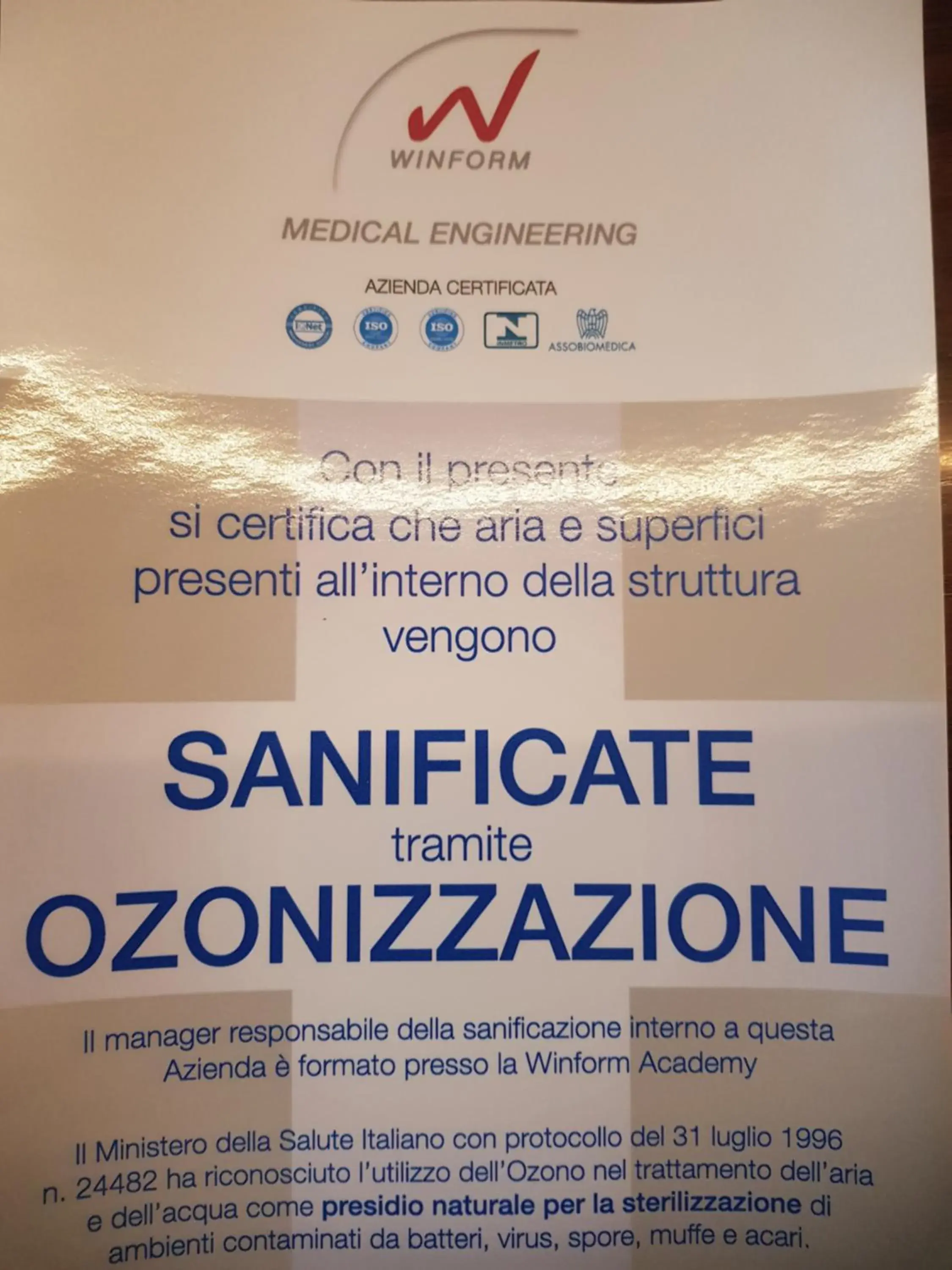 Logo/Certificate/Sign in Hotel La Meridiana