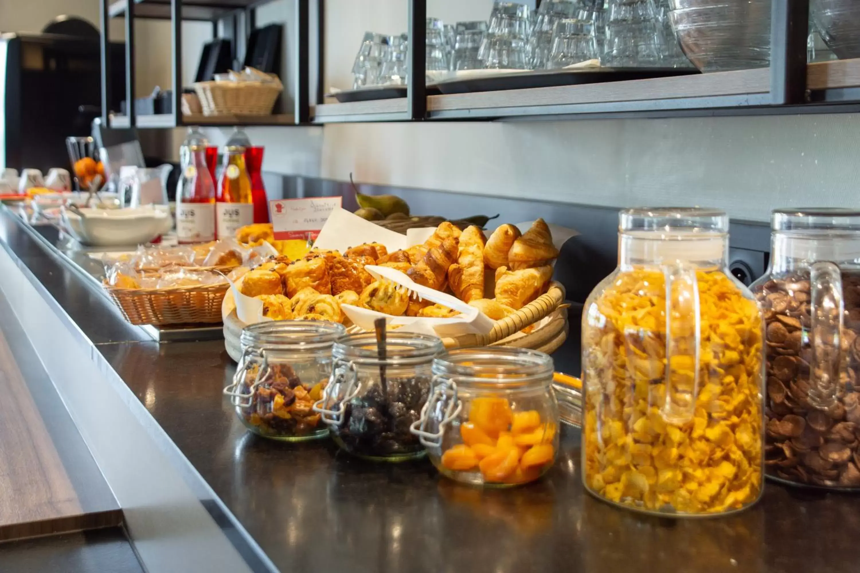 Buffet breakfast in Brit Hotel Caen Nord - Mémorial