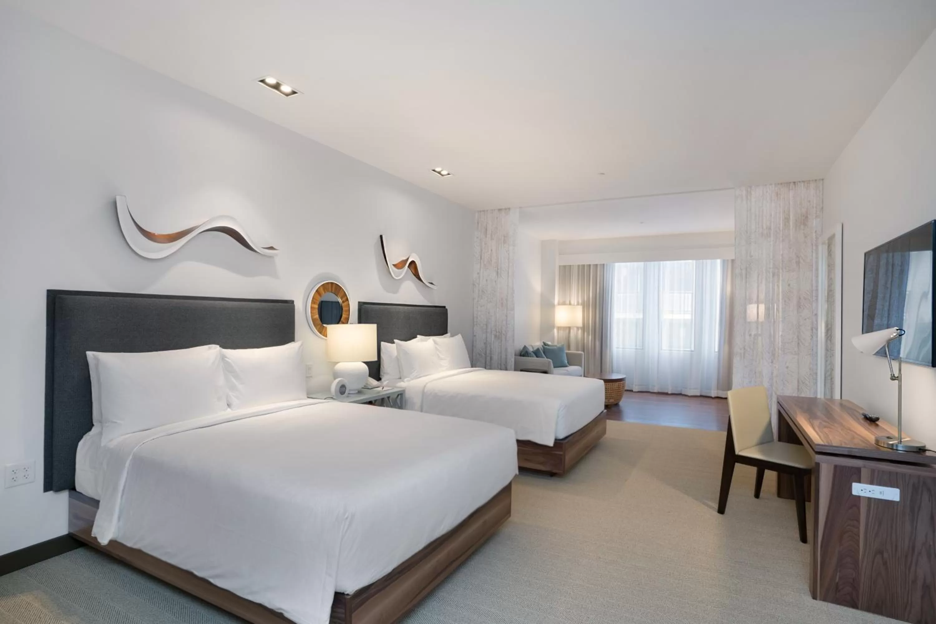 Queen Suite with Two Queen Beds and City View in Hyatt Centric Waikiki Beach