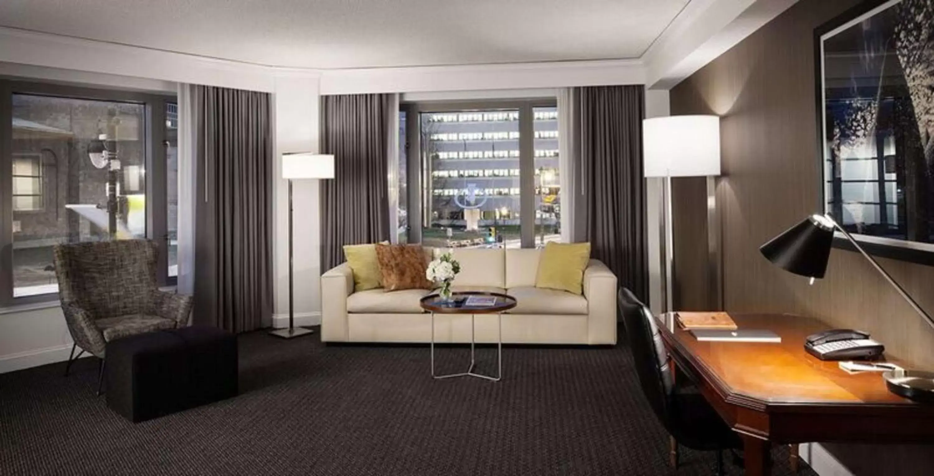 Bed, Seating Area in The Logan Philadelphia, Curio Collection by Hilton