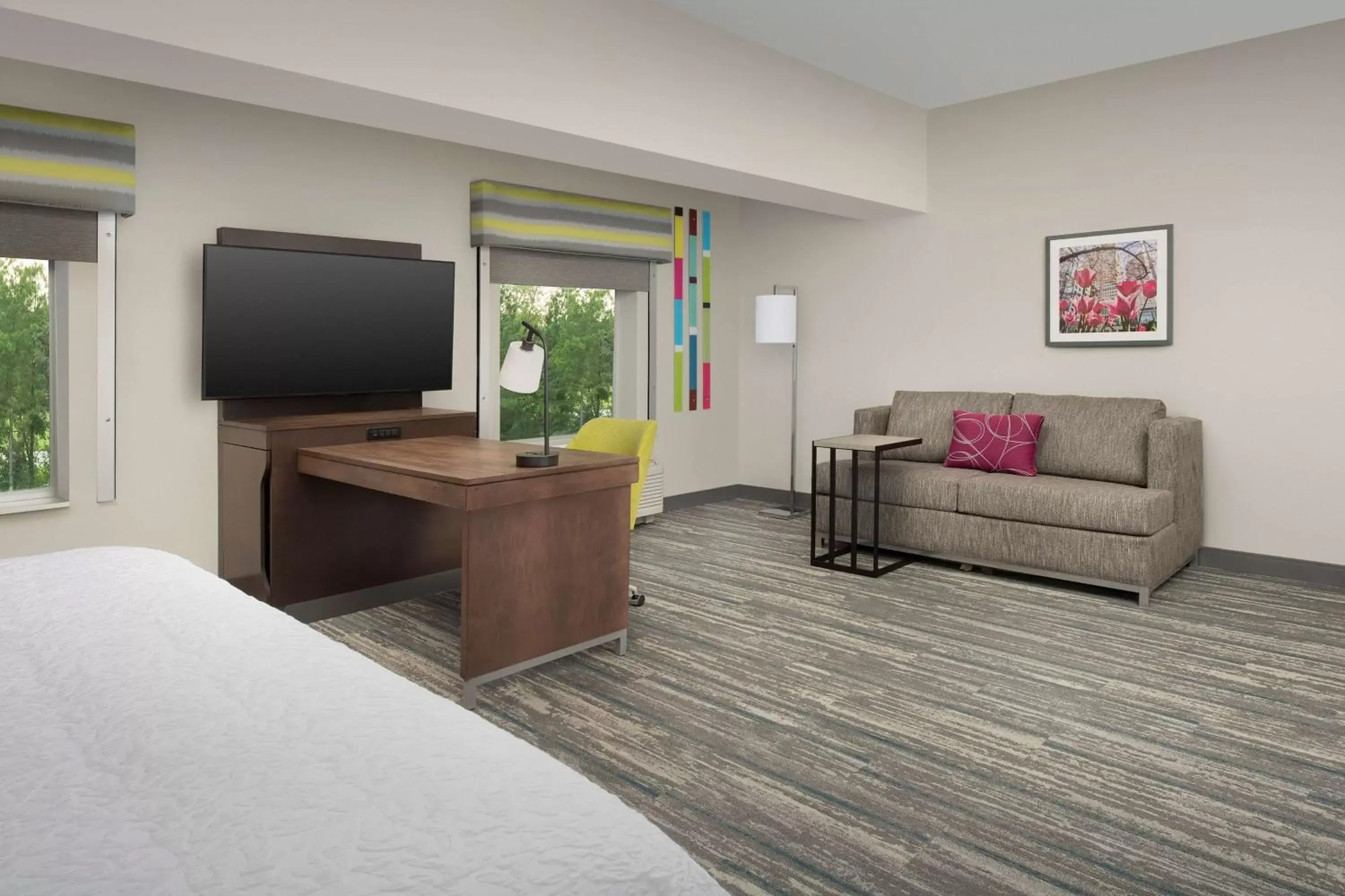 Living room, Seating Area in Hampton Inn & Suites Charlotte Airport Lake Pointe
