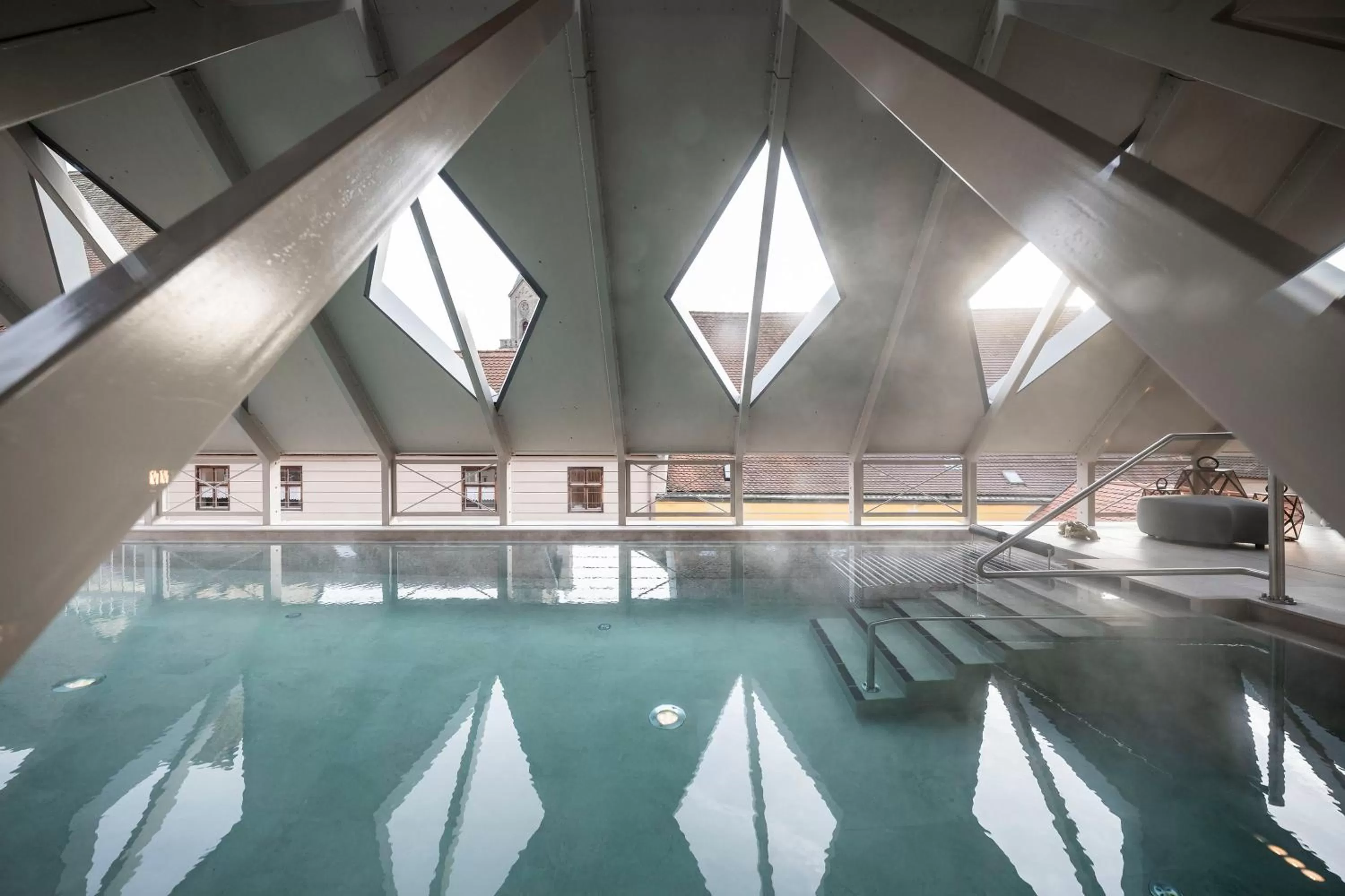 Pool view in HOTEL & SPA Goldene Rose