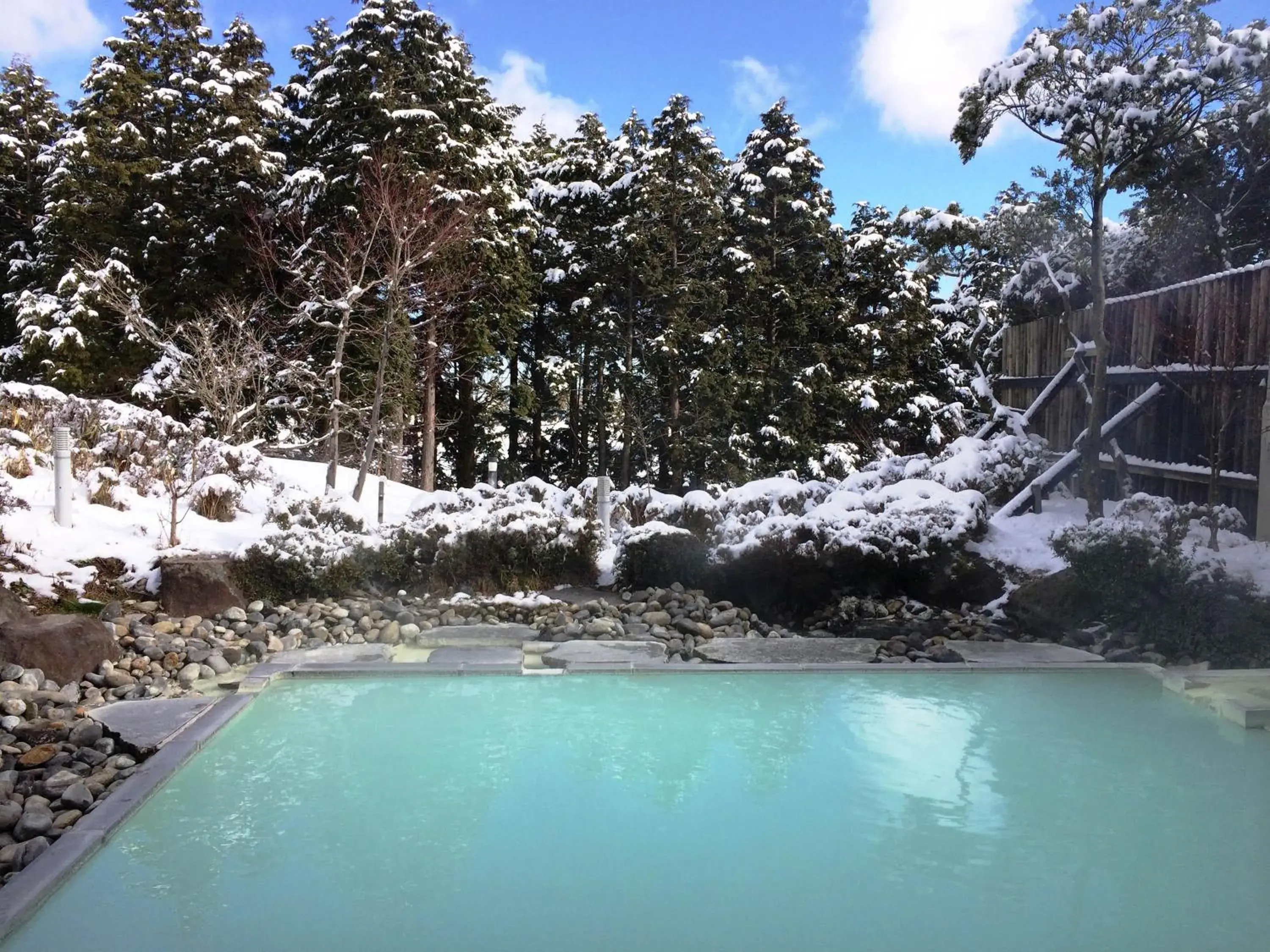 Hot Spring Bath, Swimming Pool in Hakone Yunohana Prince Hotel