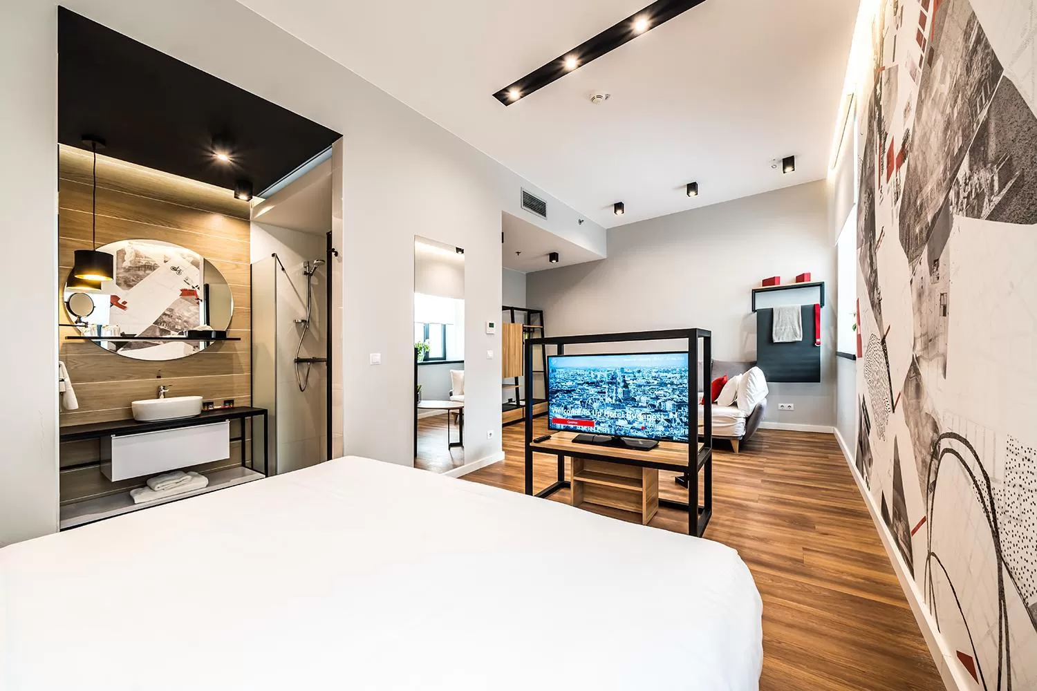 Bedroom, Bed in Up Hotel Budapest