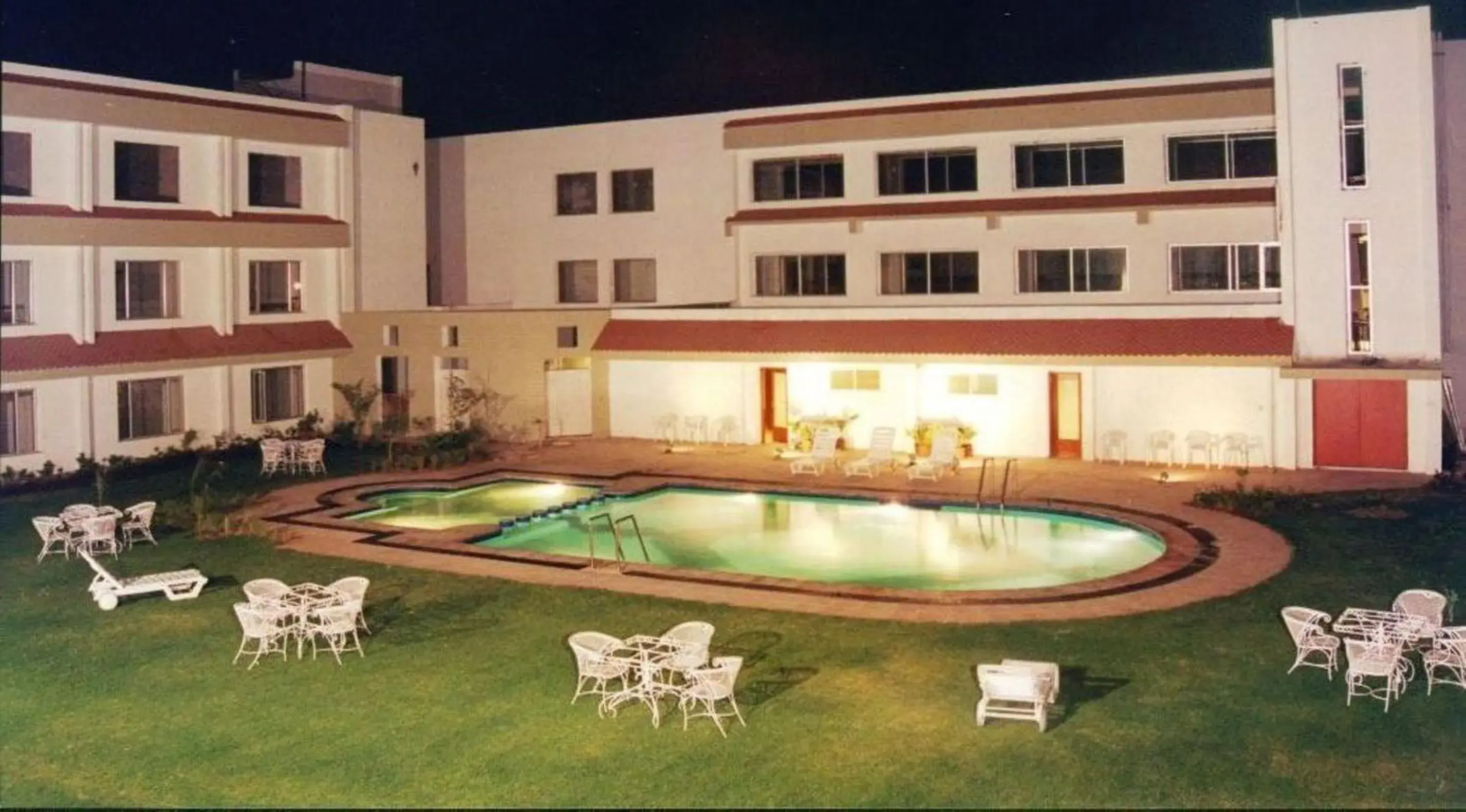 Night, Swimming Pool in Hotel Express Residency-Jamnagar