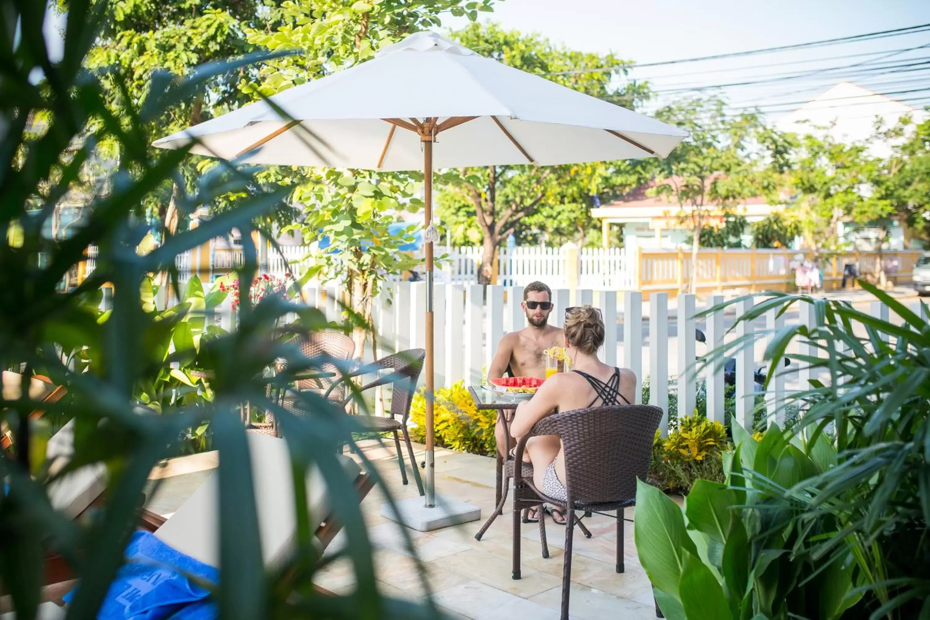 Patio in Hoi An Green Apple Hotel