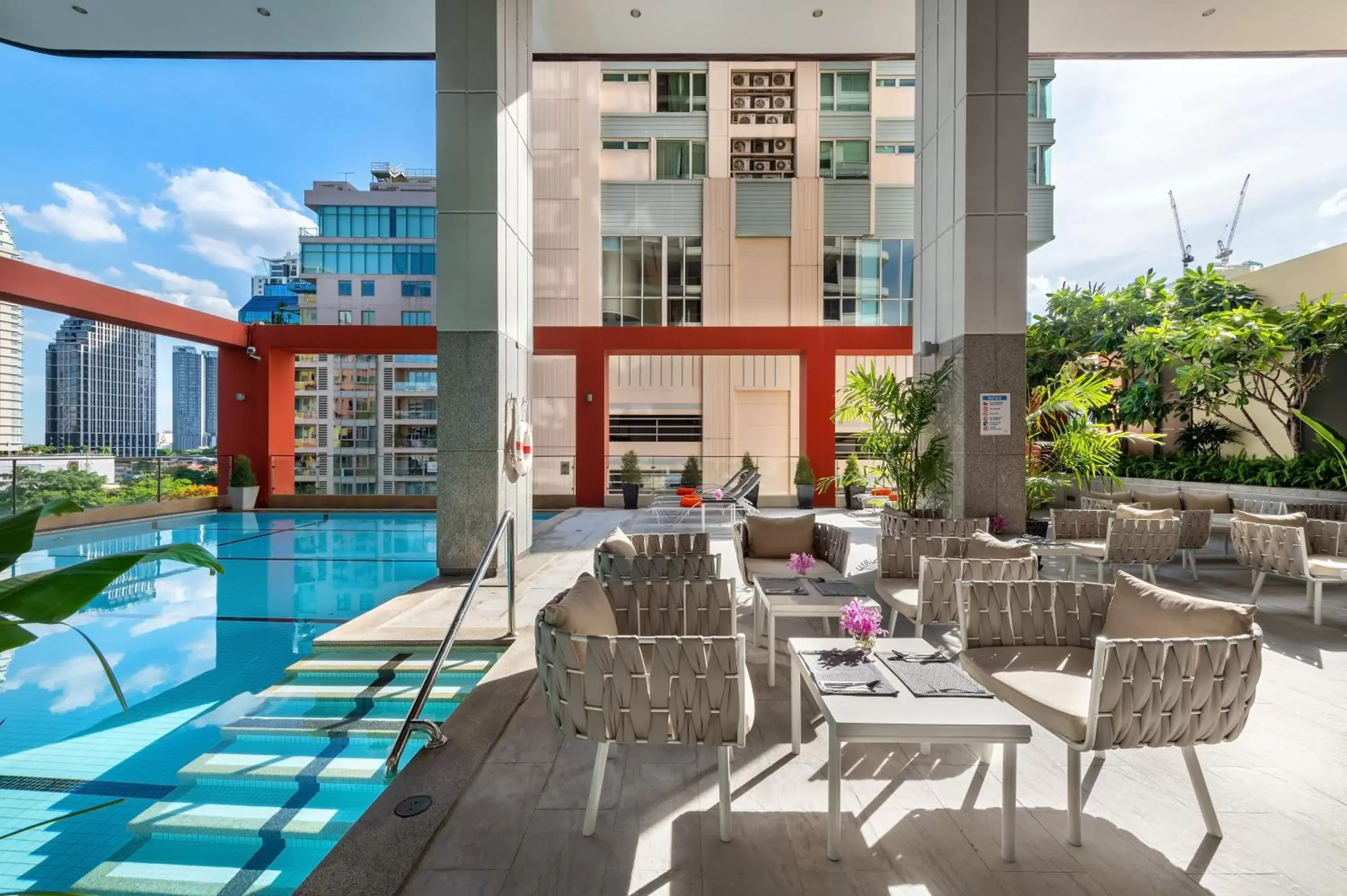 Swimming Pool in Bandara Suites Silom, Bangkok - SHA Extra Plus