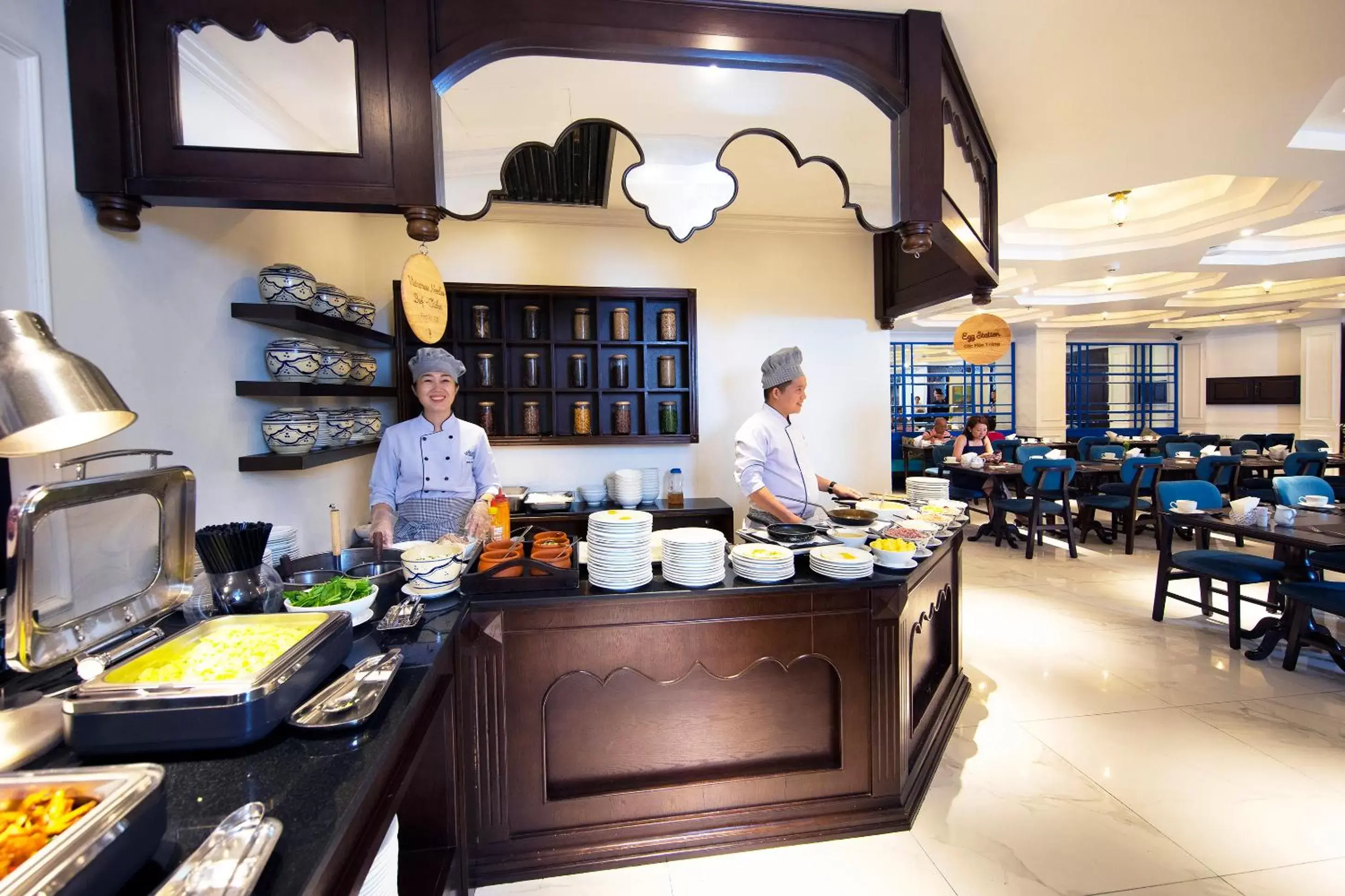 Buffet breakfast, Restaurant/Places to Eat in Alagon Saigon Hotel & Spa