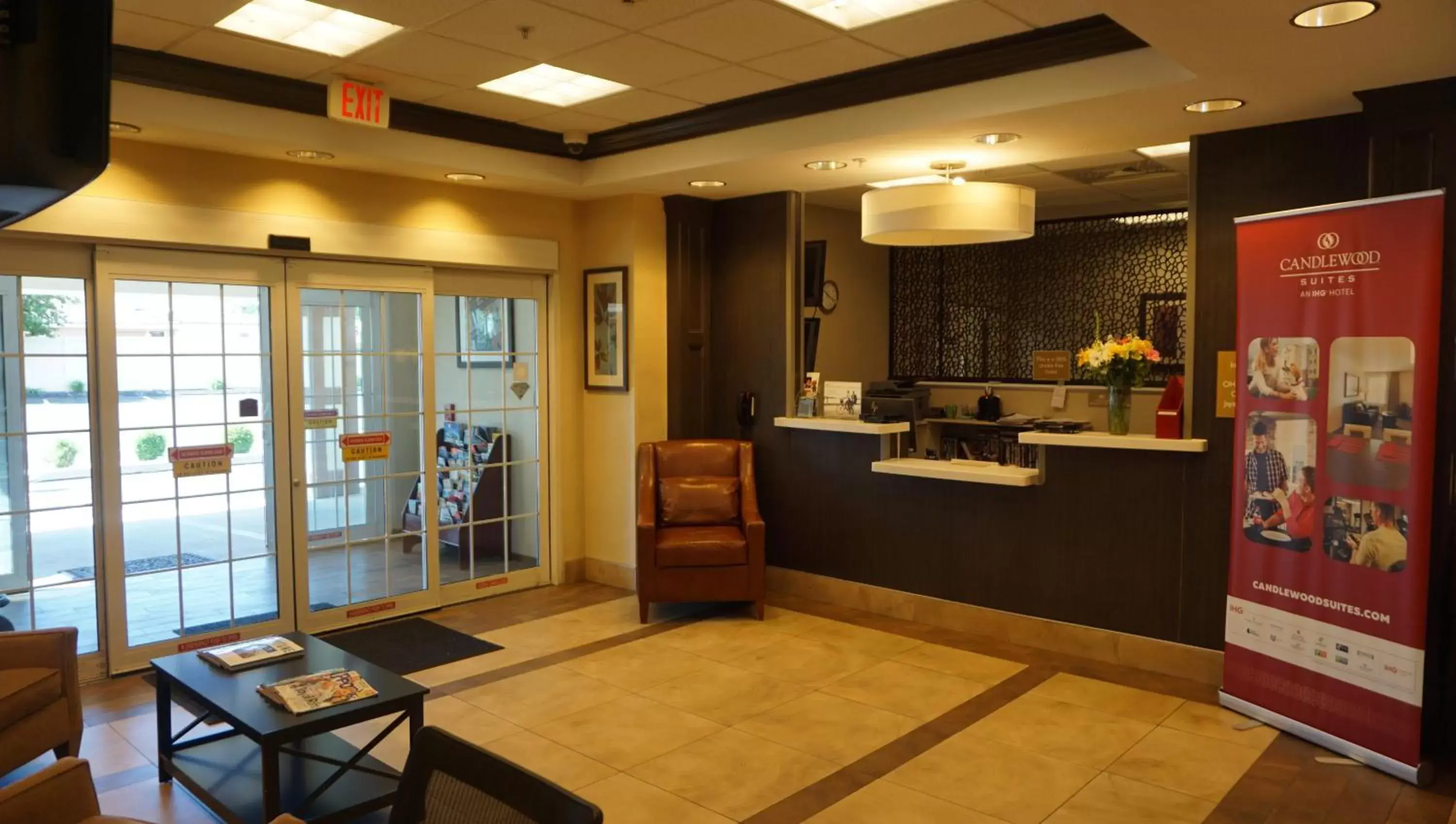 Property building, Lobby/Reception in Candlewood Suites-West Springfield, an IHG Hotel