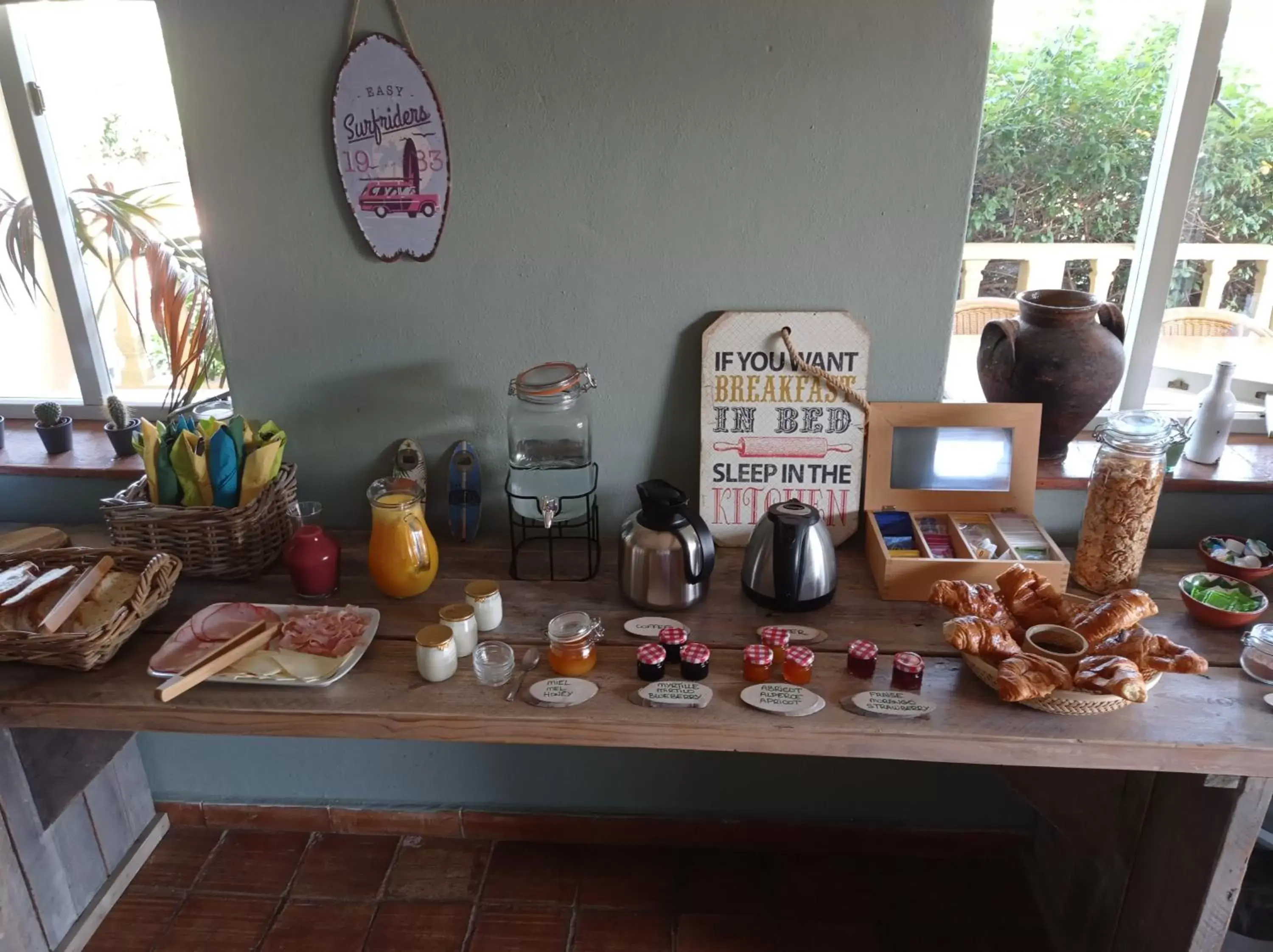 Buffet breakfast in Quinta Pereiro Tropic Garden, Algarve