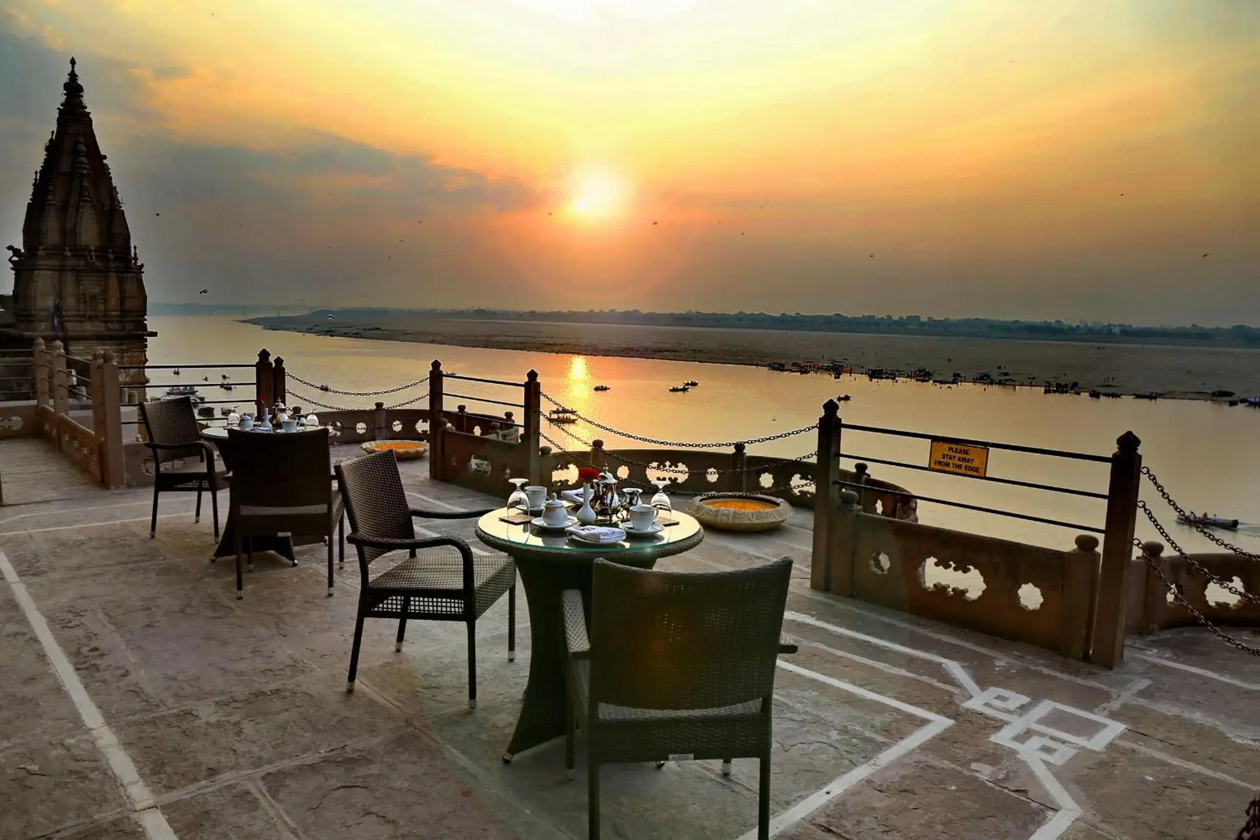 Balcony/Terrace in BrijRama Palace, Varanasi by the Ganges