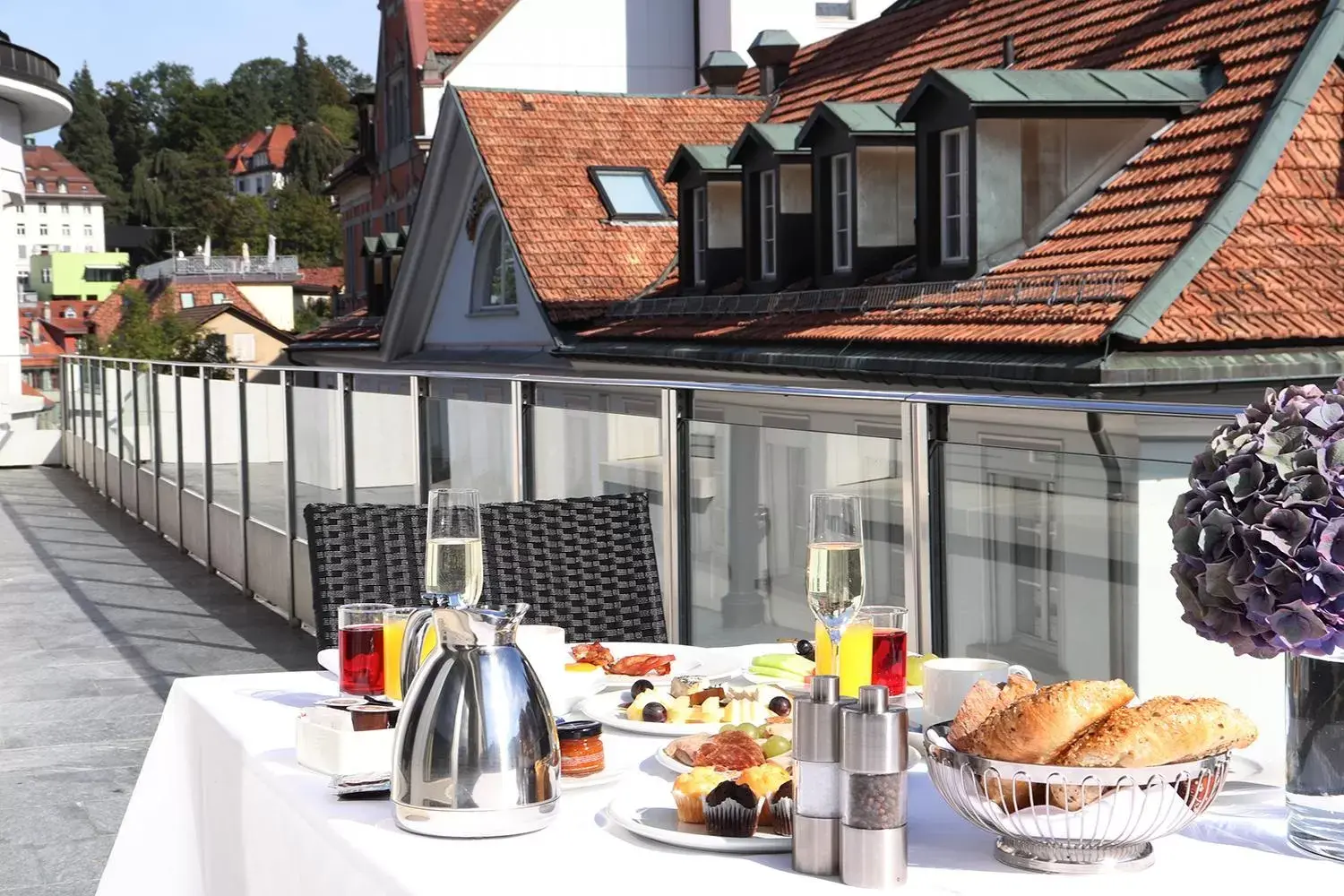 Balcony/Terrace, Breakfast in Einstein St. Gallen