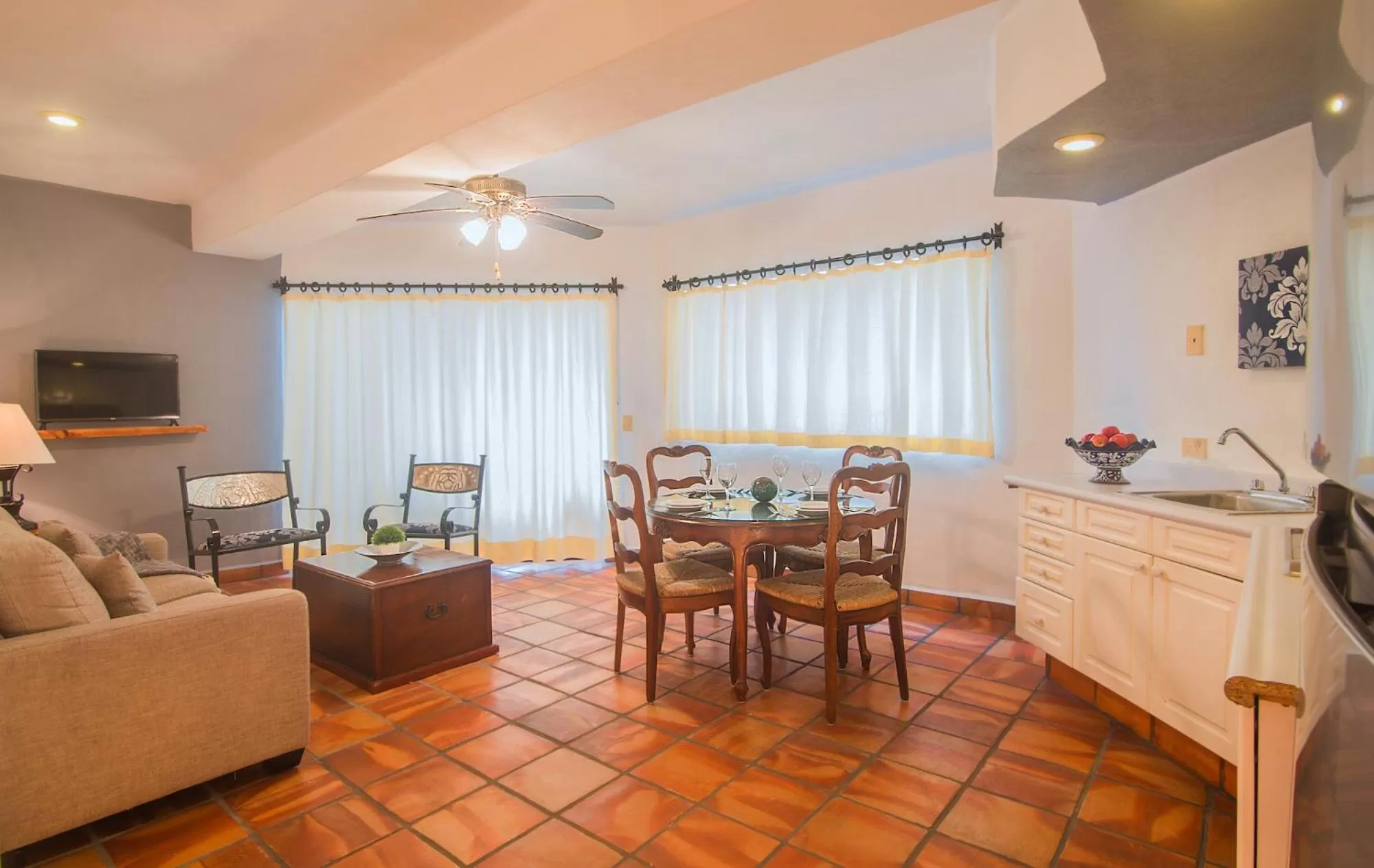 Living room, Dining Area in One Beach Street Zona Romantica Puerto Vallarta