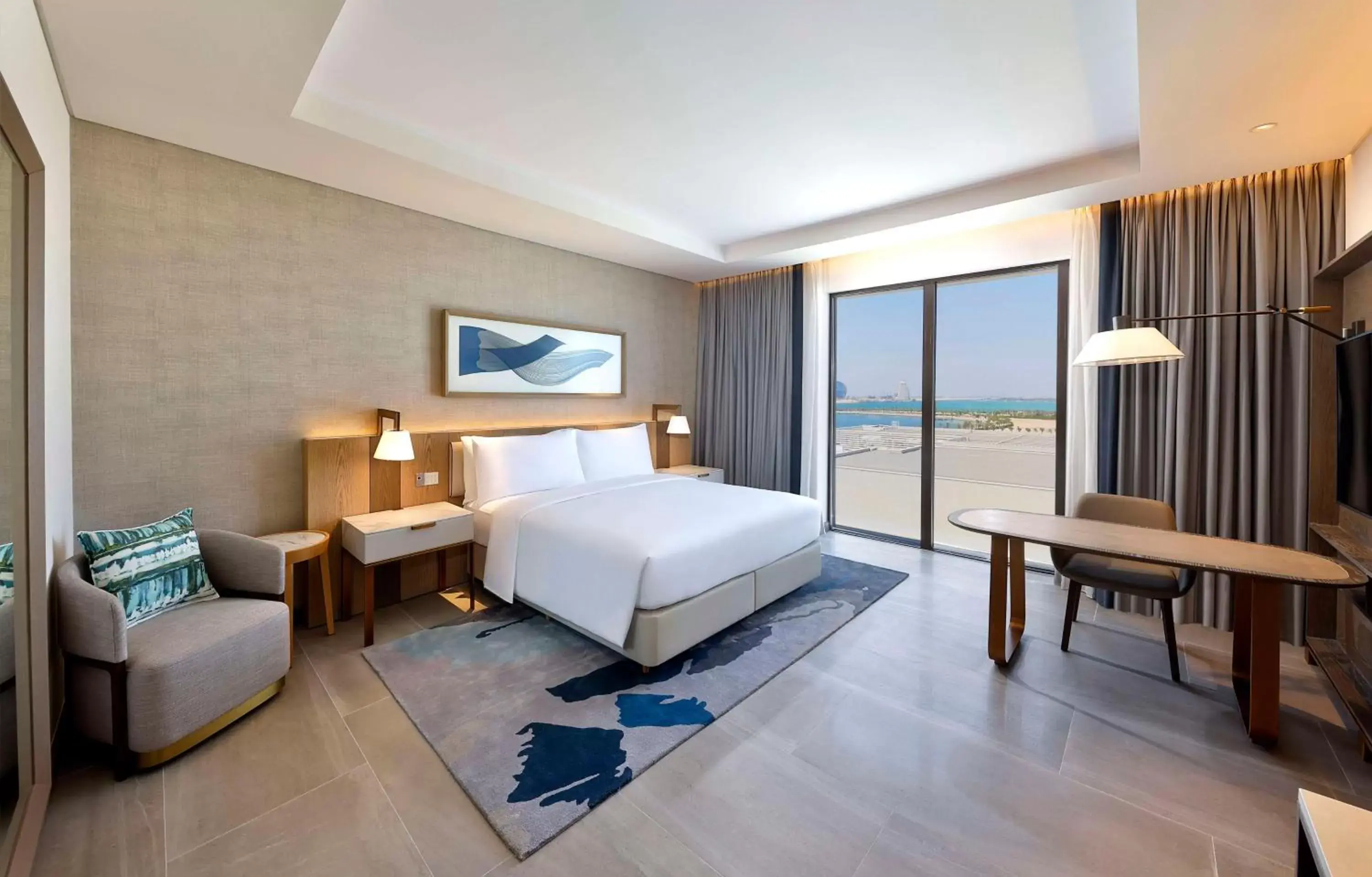 Bed in Hilton Abu Dhabi Yas Island