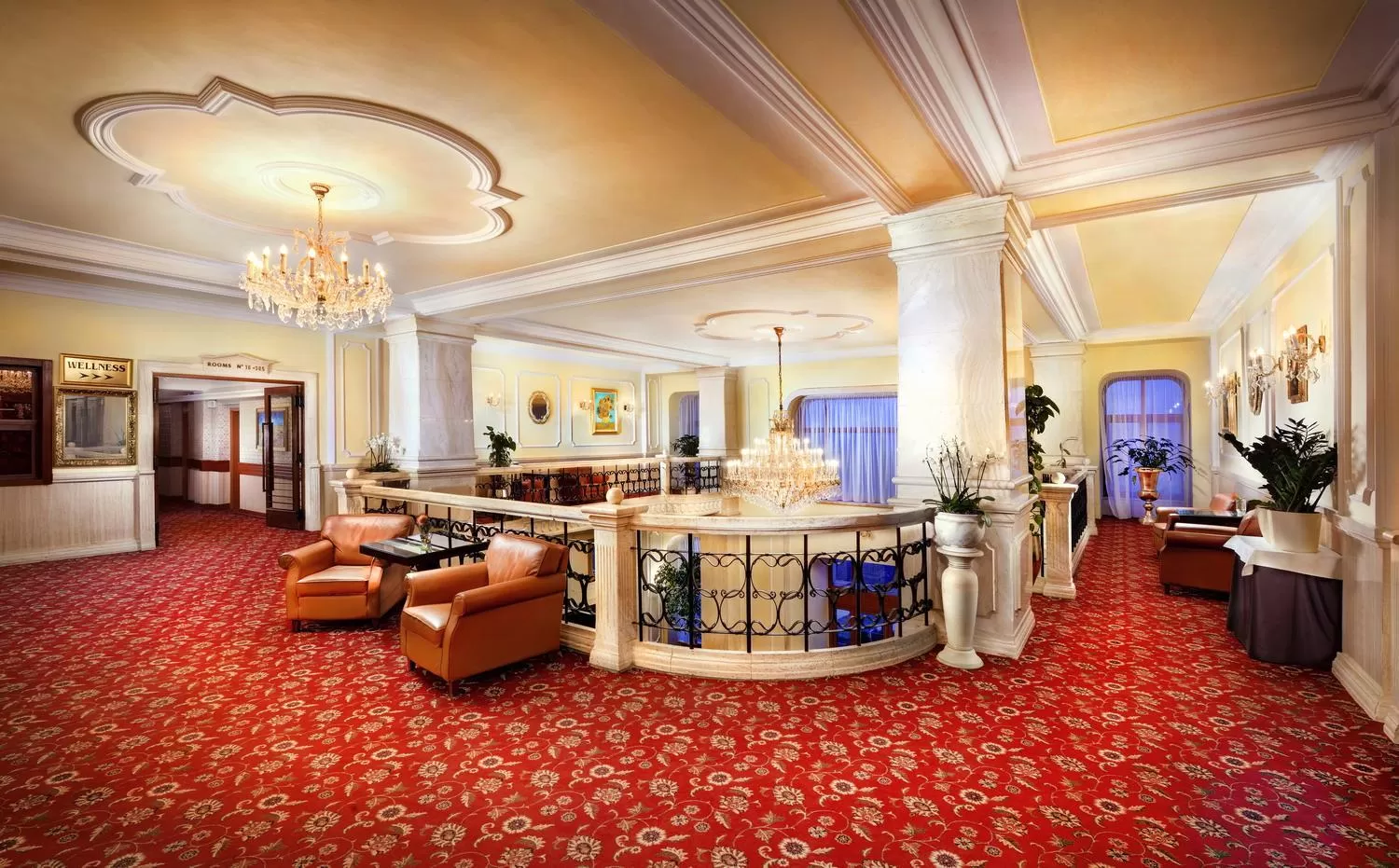 Seating area in Grand Hotel Praha