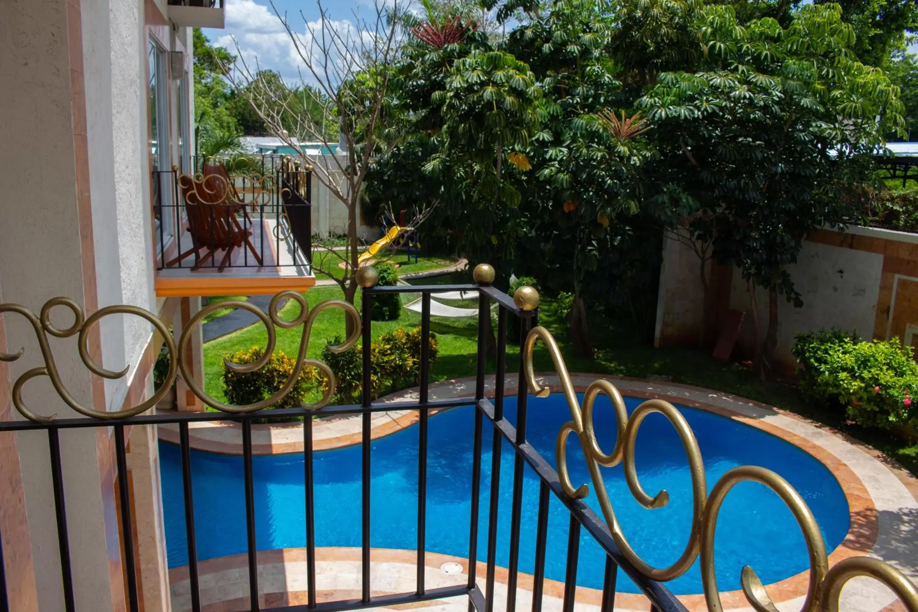 Pool View in Hotel Palacio Maya