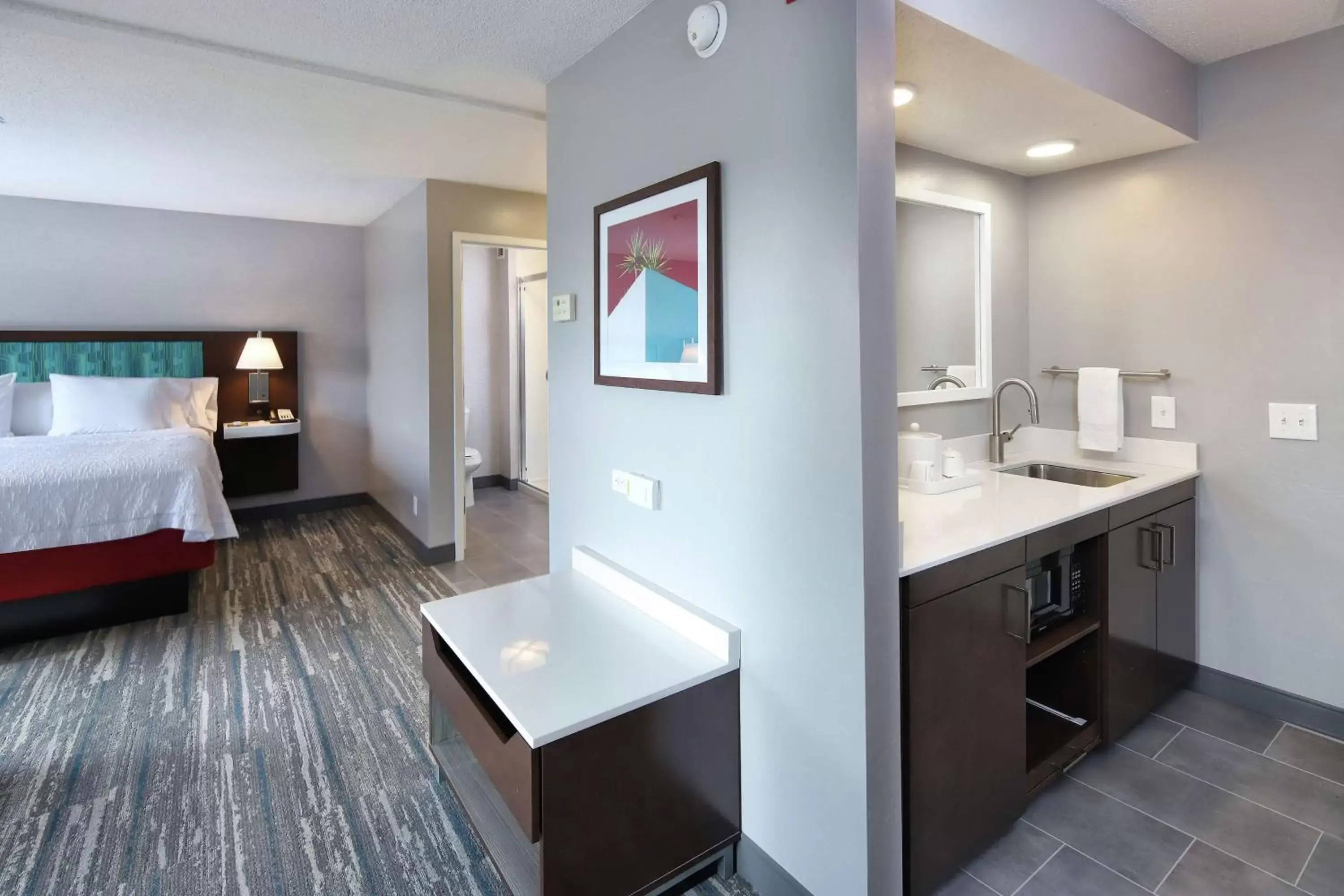 Bed, Bathroom in Hampton Inn & Suites Tucson East