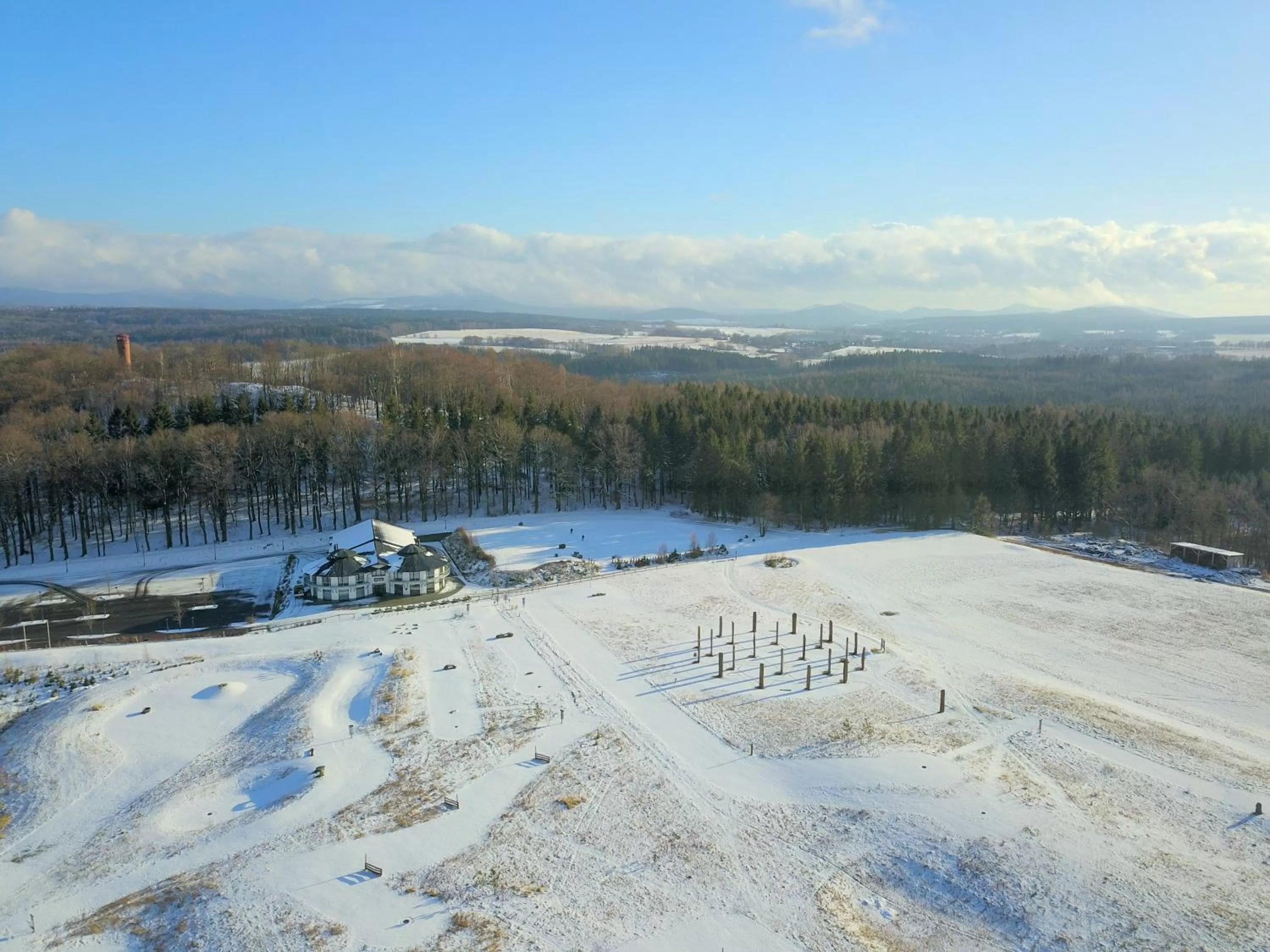 Property building, Winter in Hotel Dymník