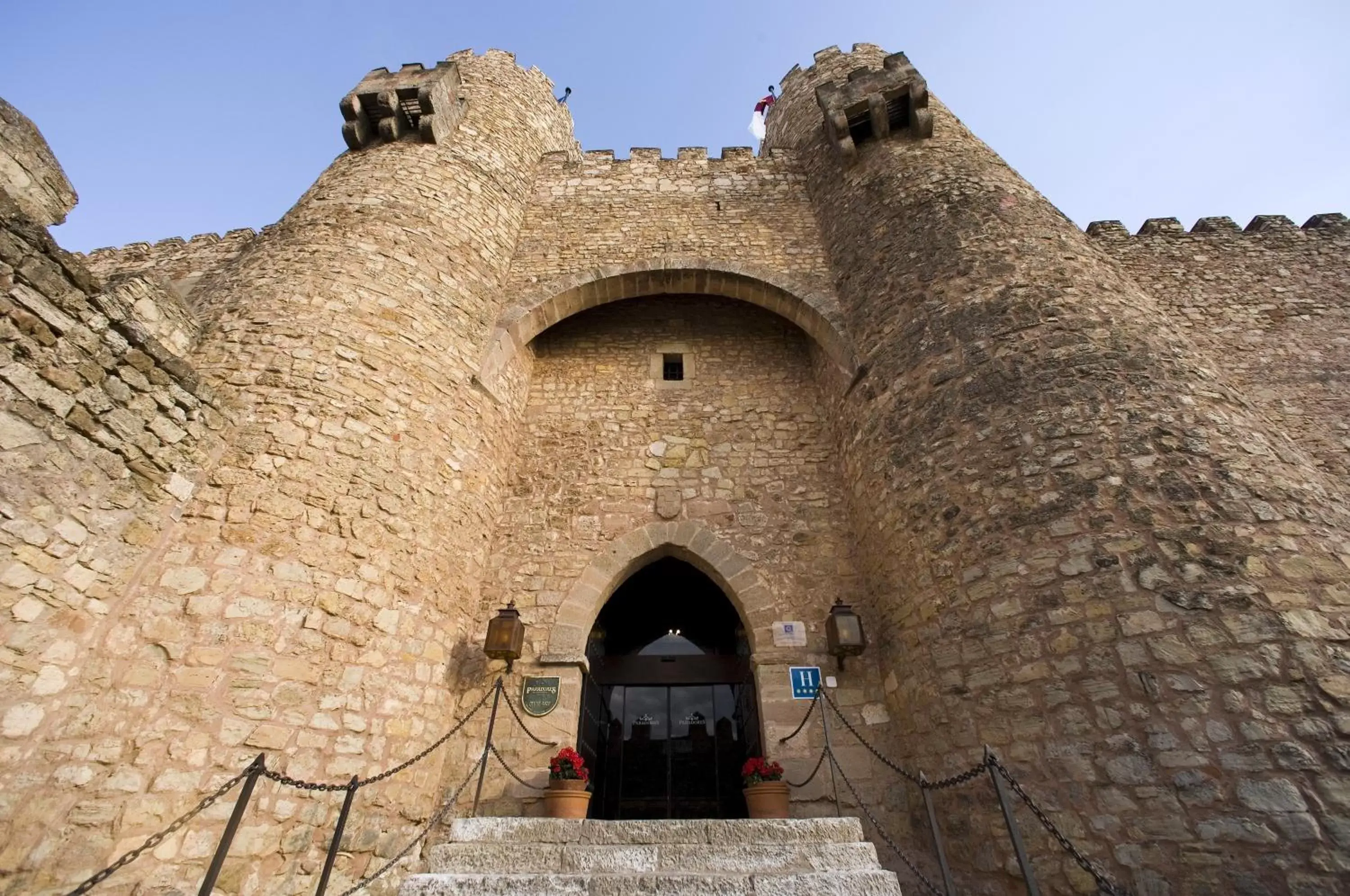 Facade/entrance in Parador de Siguenza Facade/entrance in Parador de Siguenza