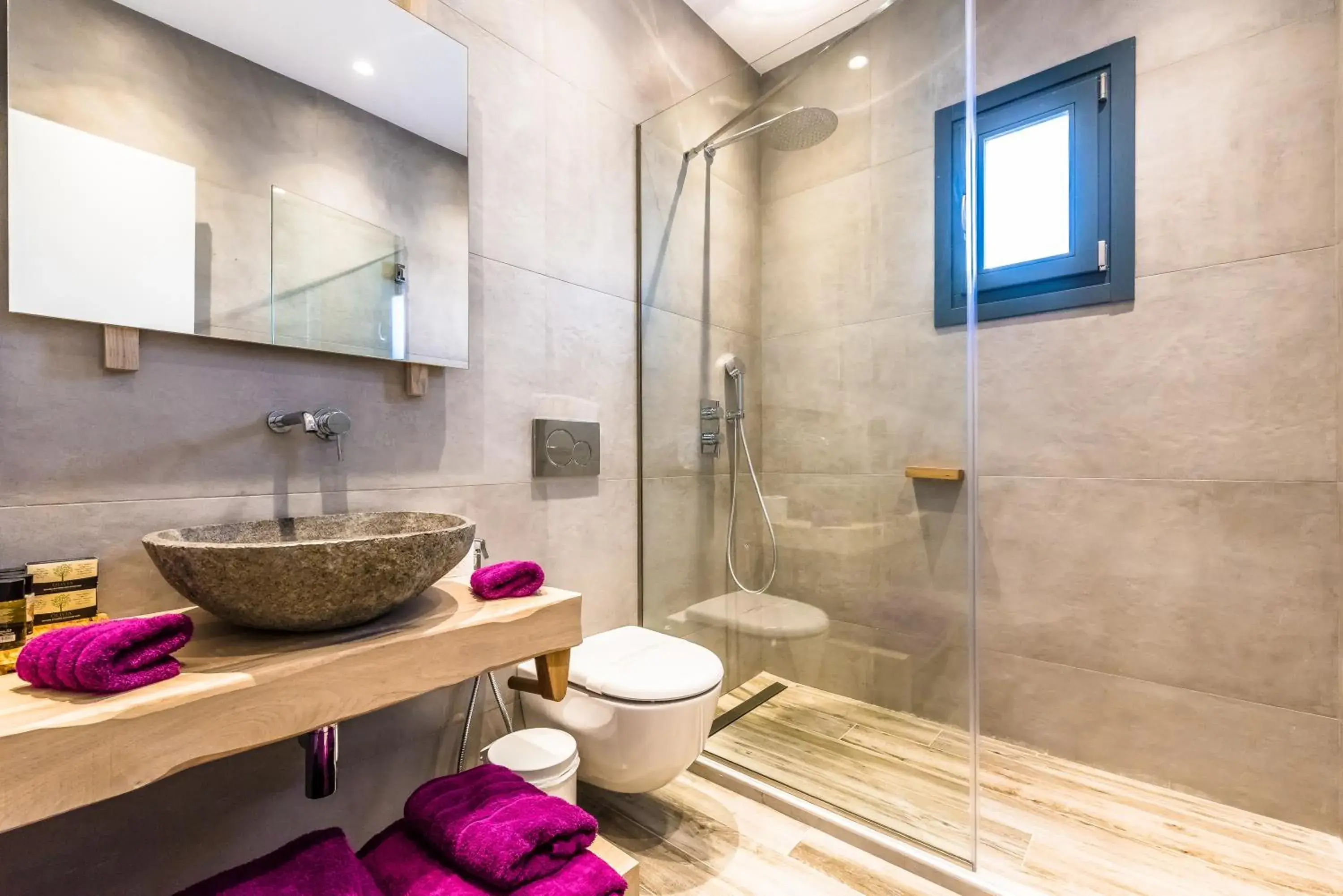 Shower, Bathroom in Portes Suites & Villas Mykonos