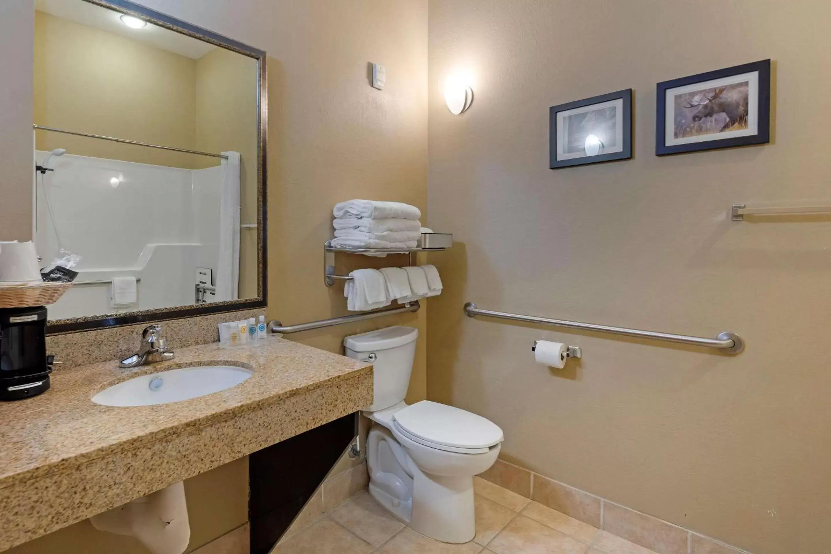 Bathroom in Comfort Suites Anchorage International Airport