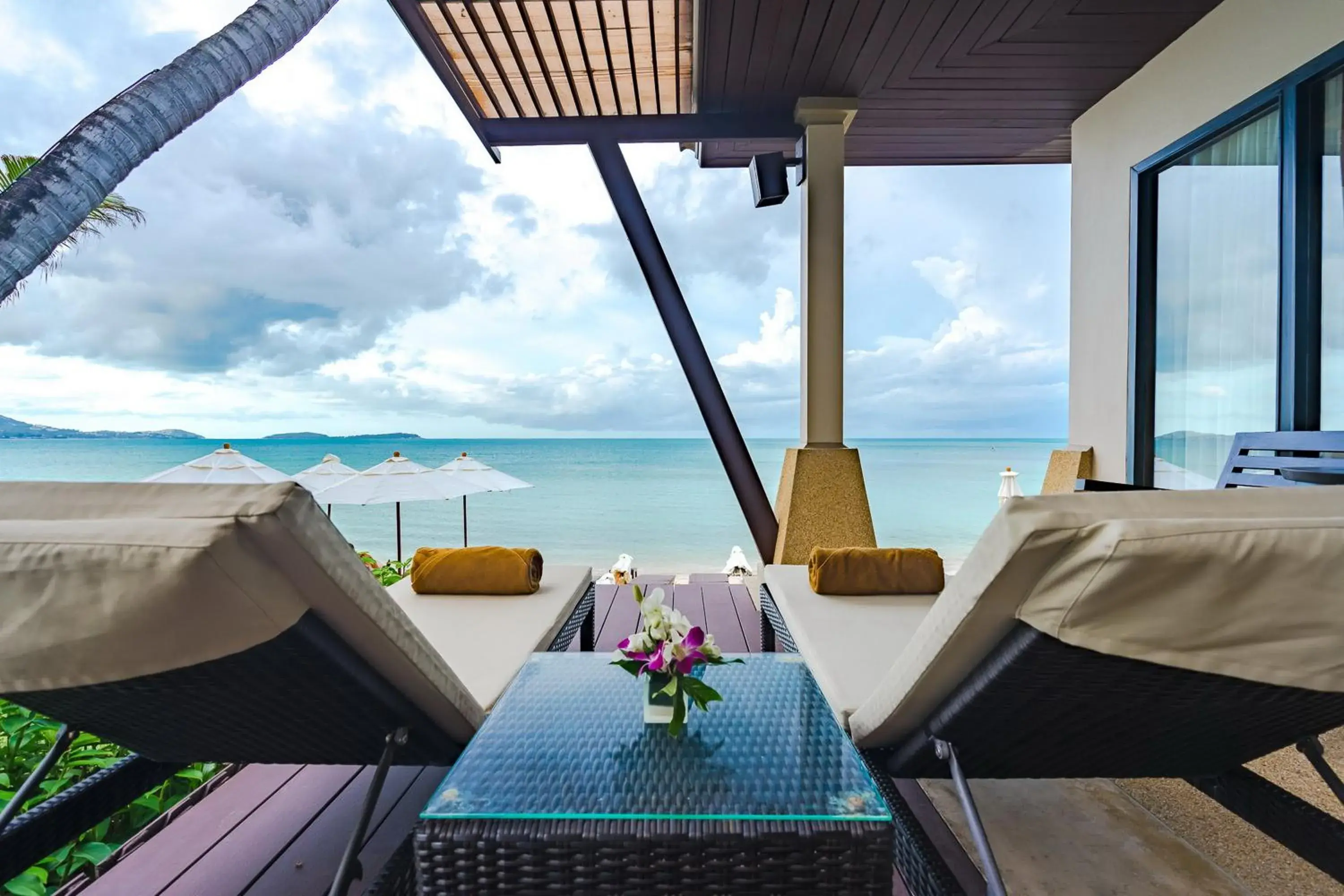 Balcony/Terrace in Impiana Beach Front Resort Chaweng Noi, Koh Samui