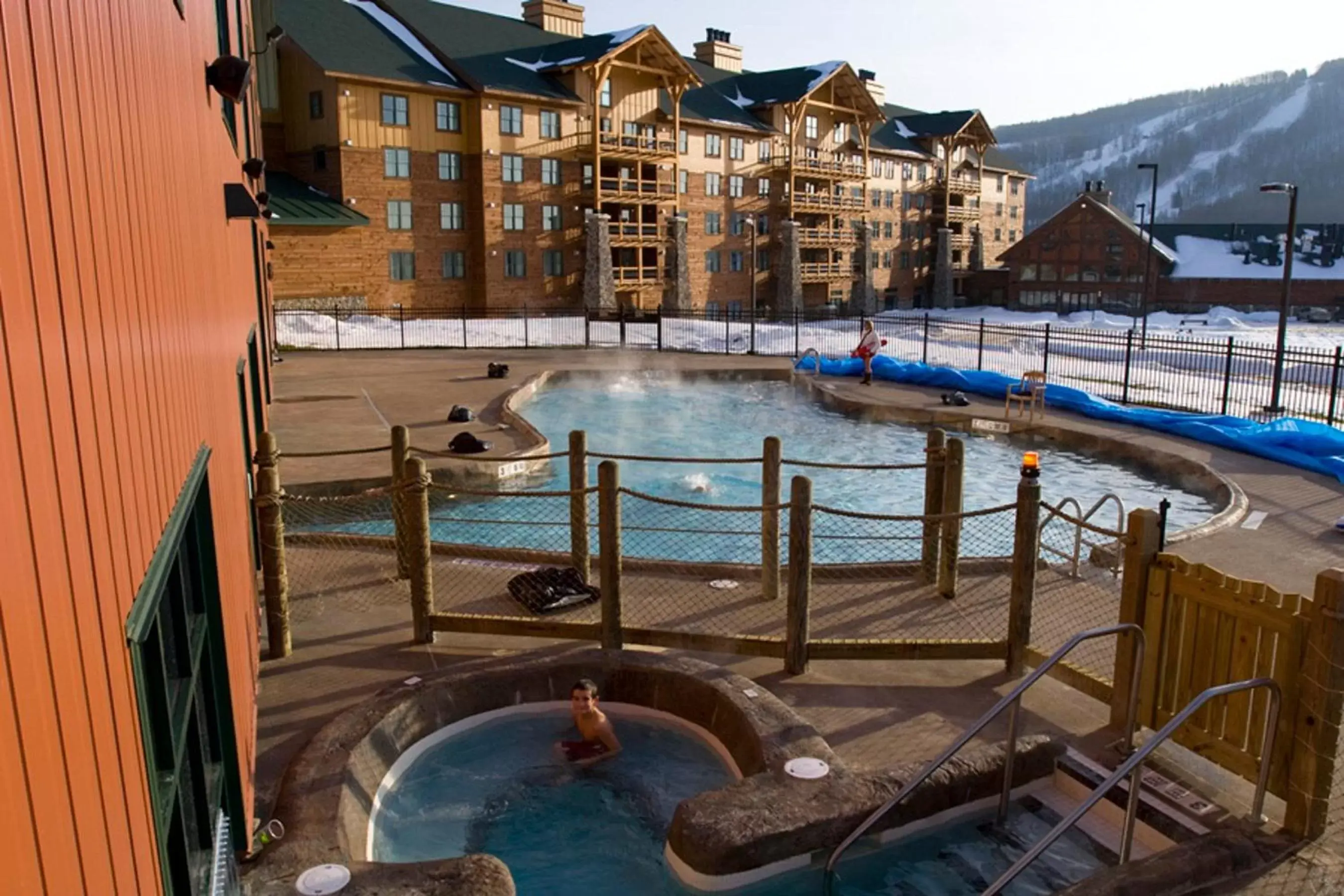 Winter, Pool View in Hope Lake Lodge & Indoor Waterpark