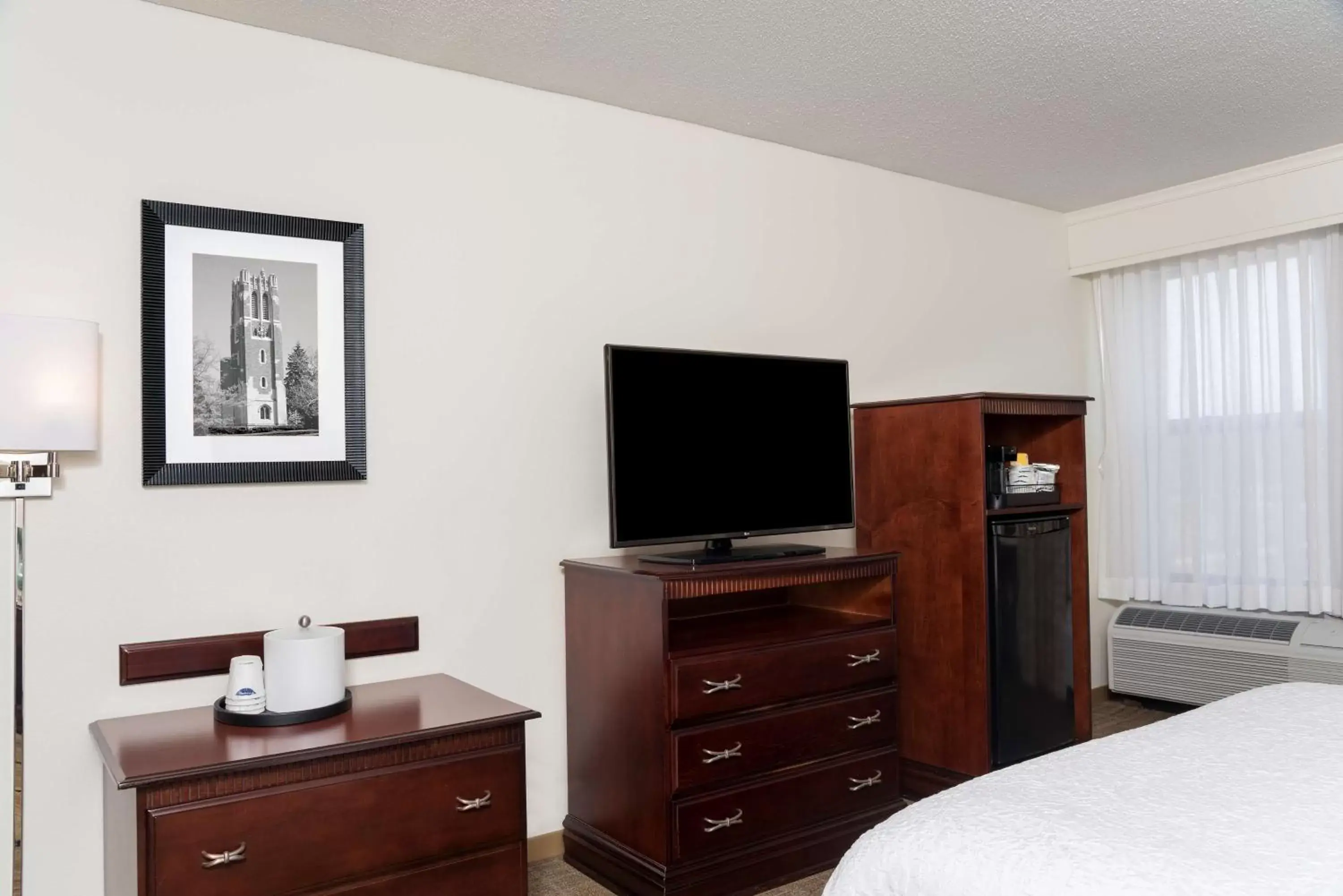 Bedroom, TV/Entertainment Center in Hampton Inn East Lansing