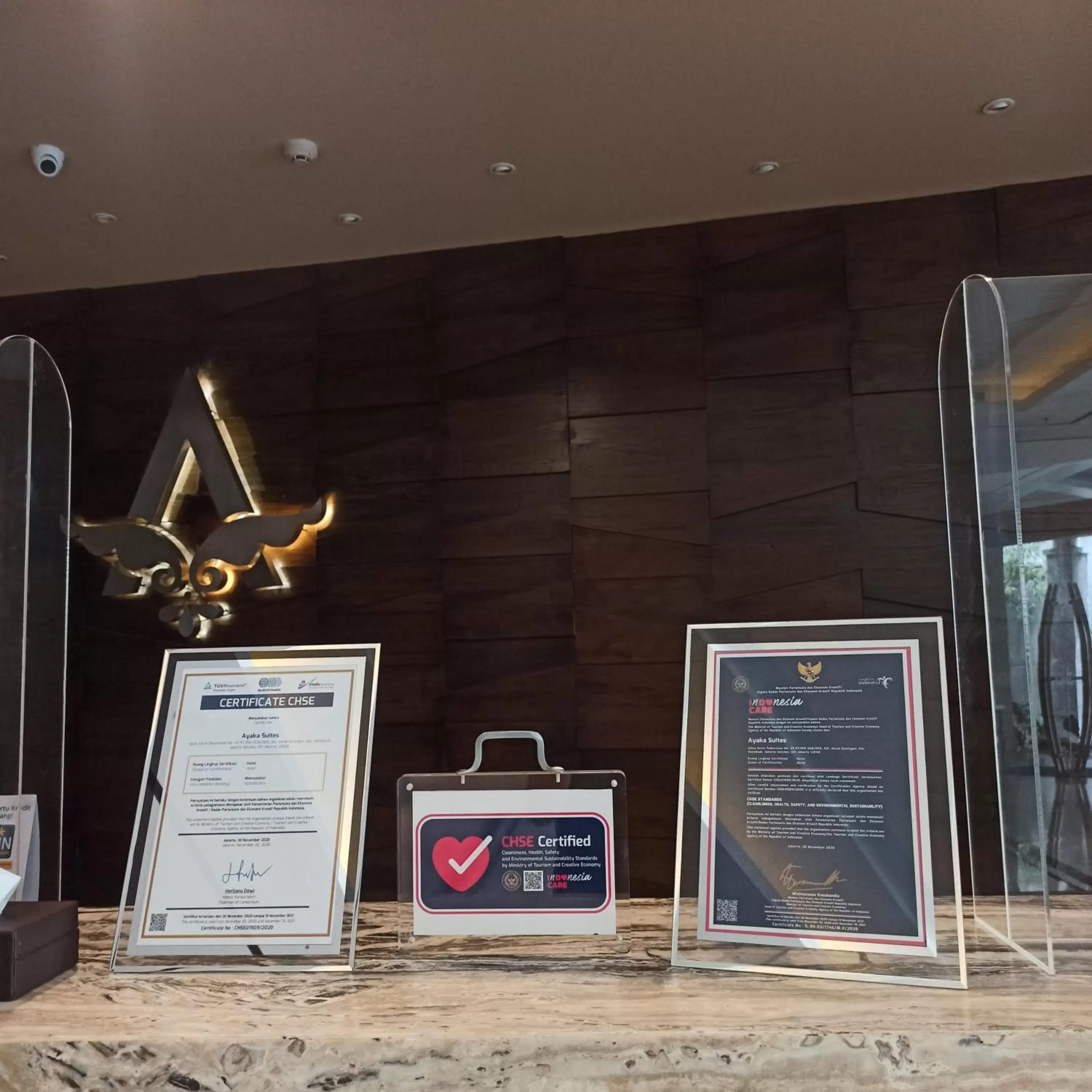 Certificate/Award in Ayaka Suites