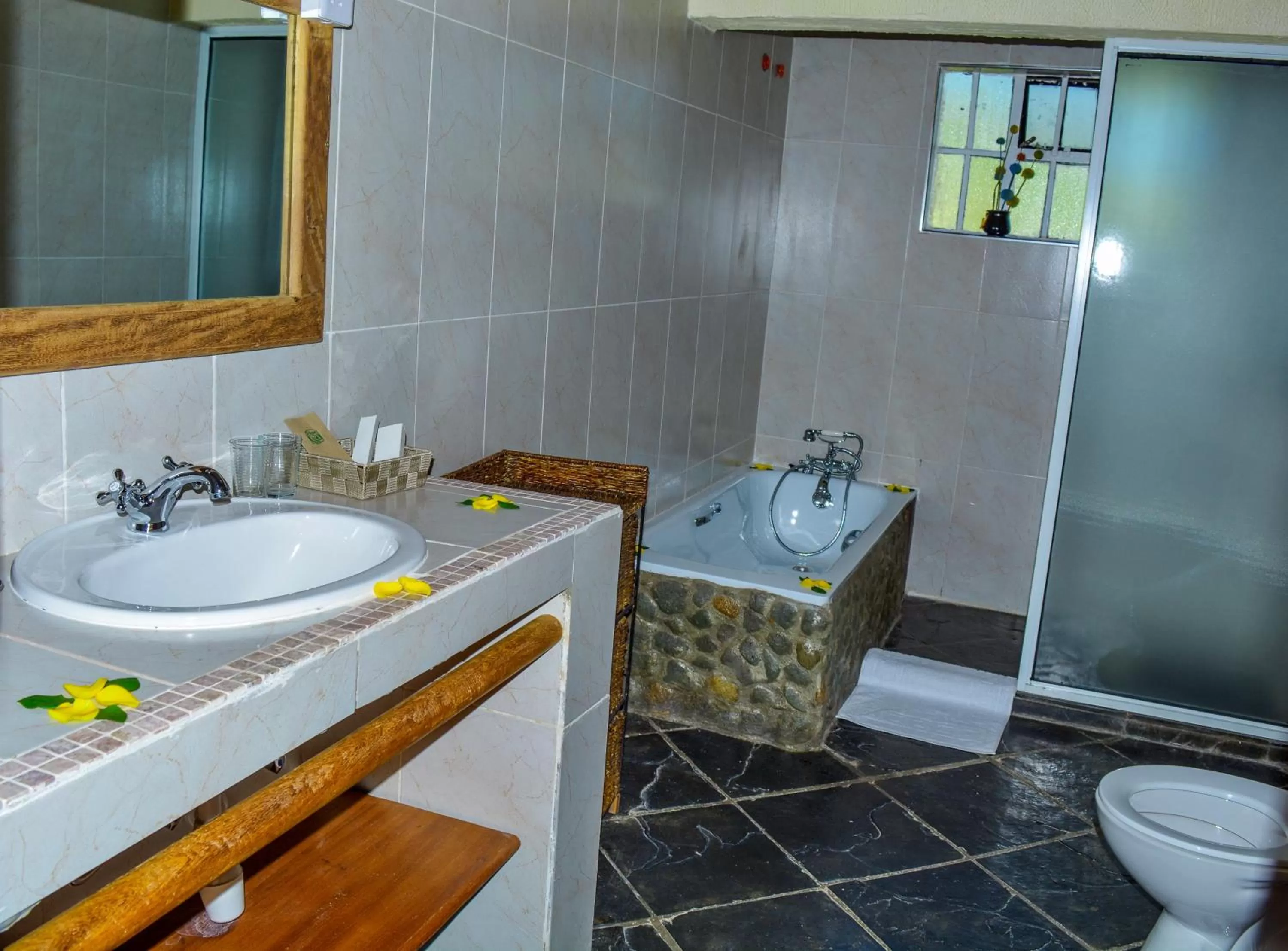 Bathroom in Mwanzo Lodge