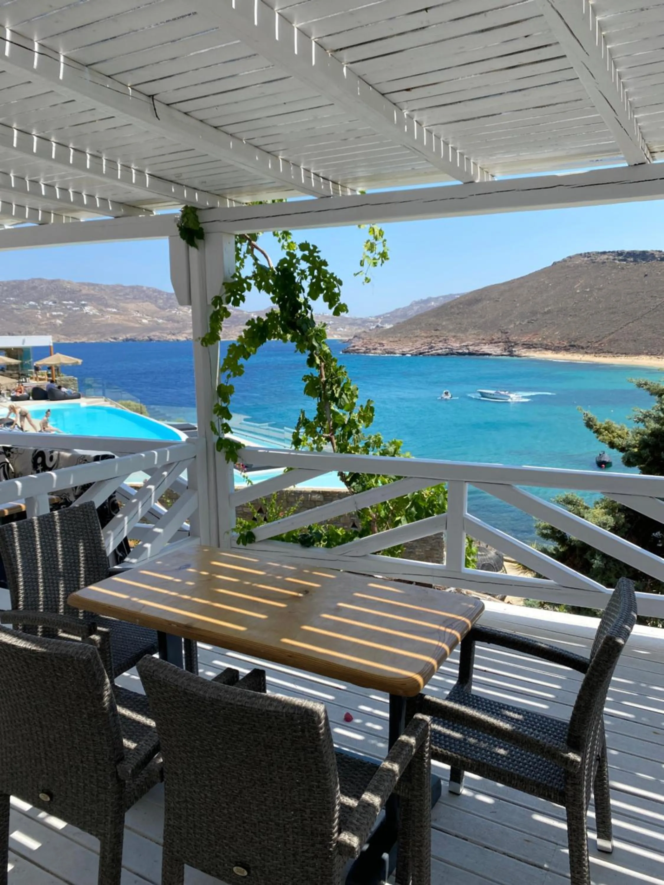 Balcony/Terrace in Panormos Village Hotel